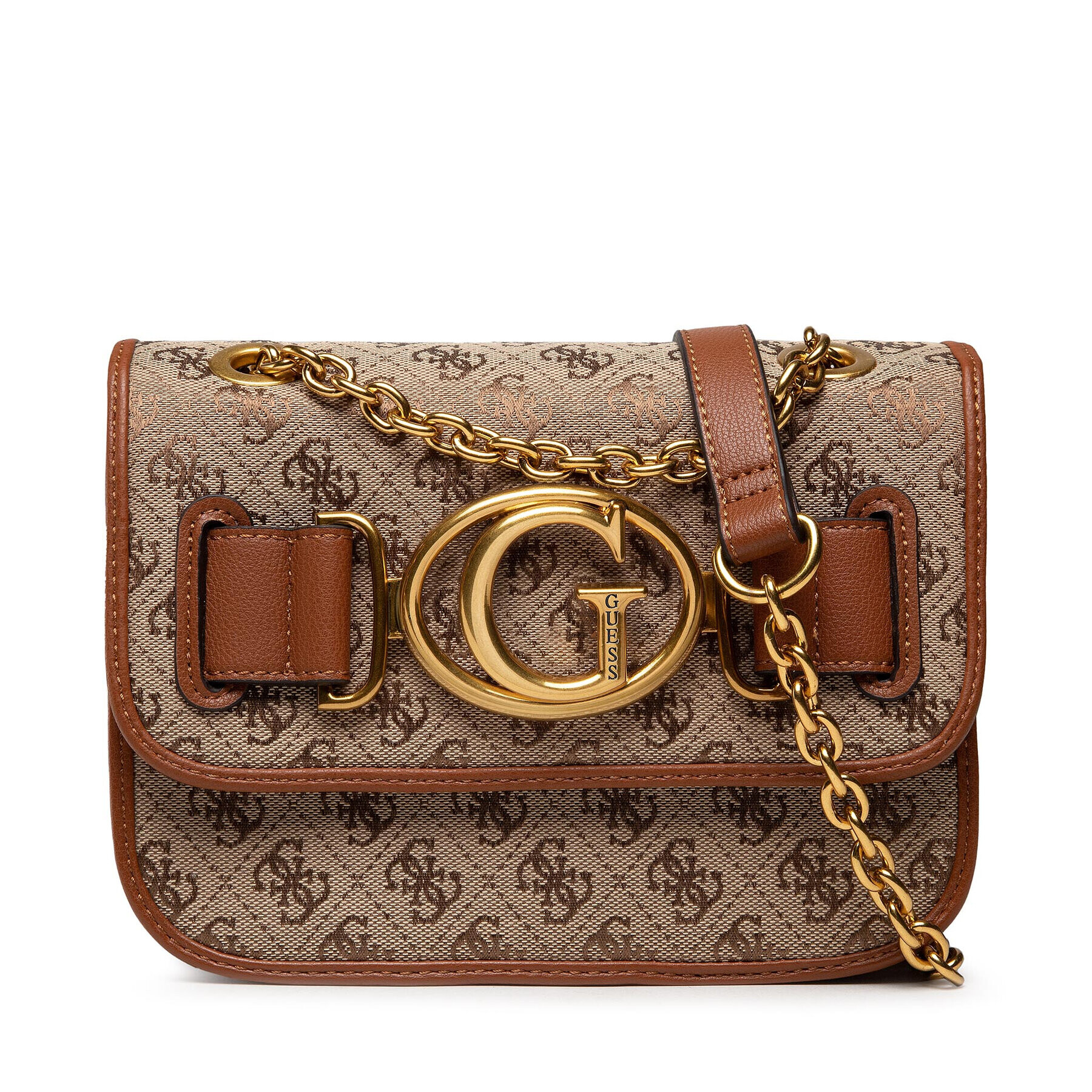 Guess Geantă Aileen Crossbody Flap HWAILE P1416 Maro - Pled.ro