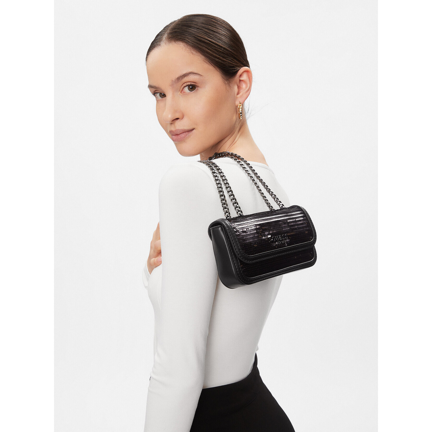 Guess Geantă Kaska (EM) Evenings-Bags HWEM92 03780 Negru - Pled.ro