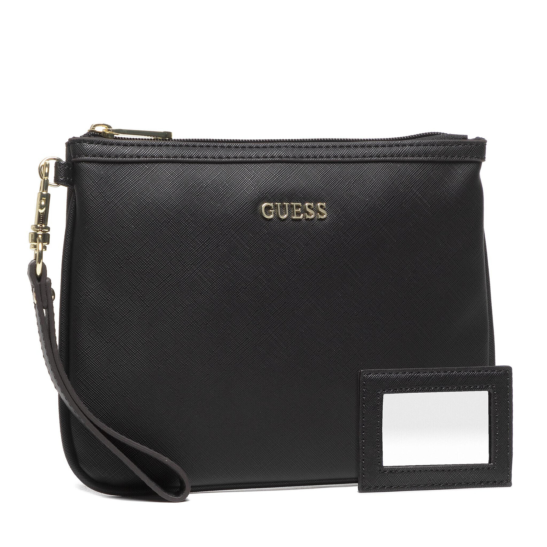 Guess Geantă pentru cosmetice Vanille Flat Top Zip PWVANI P2102 Negru - Pled.ro