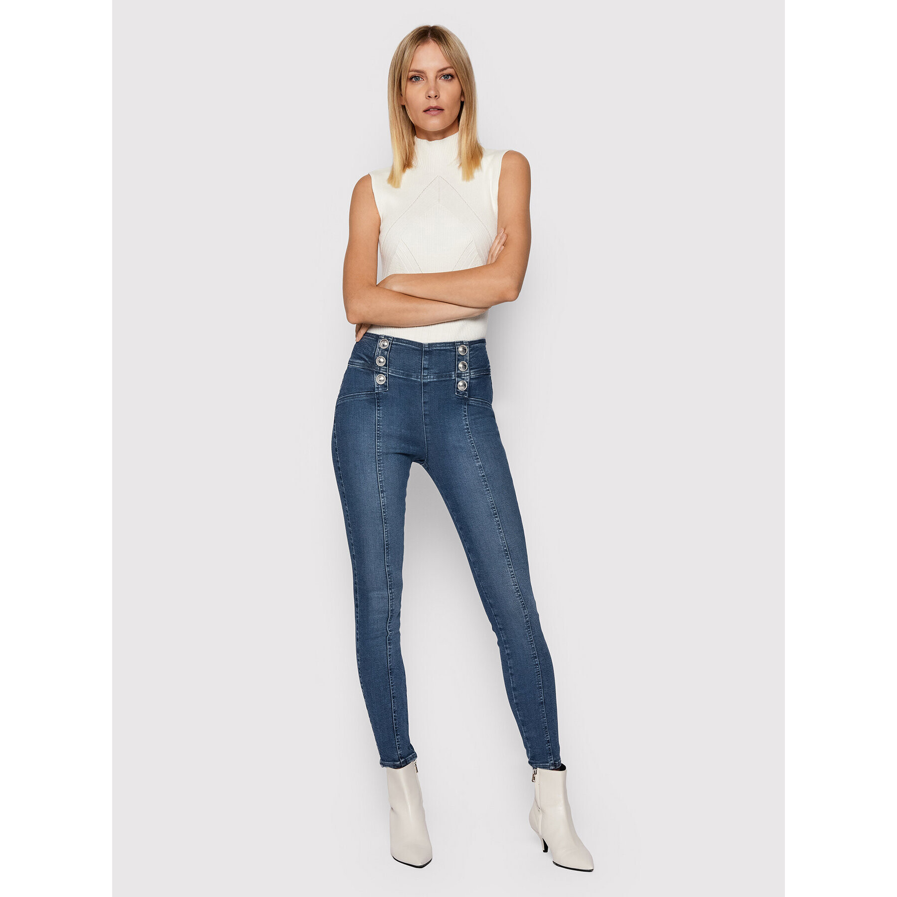 Guess Jeggings W1BA39 D46D0 Albastru Skinny Fit - Pled.ro