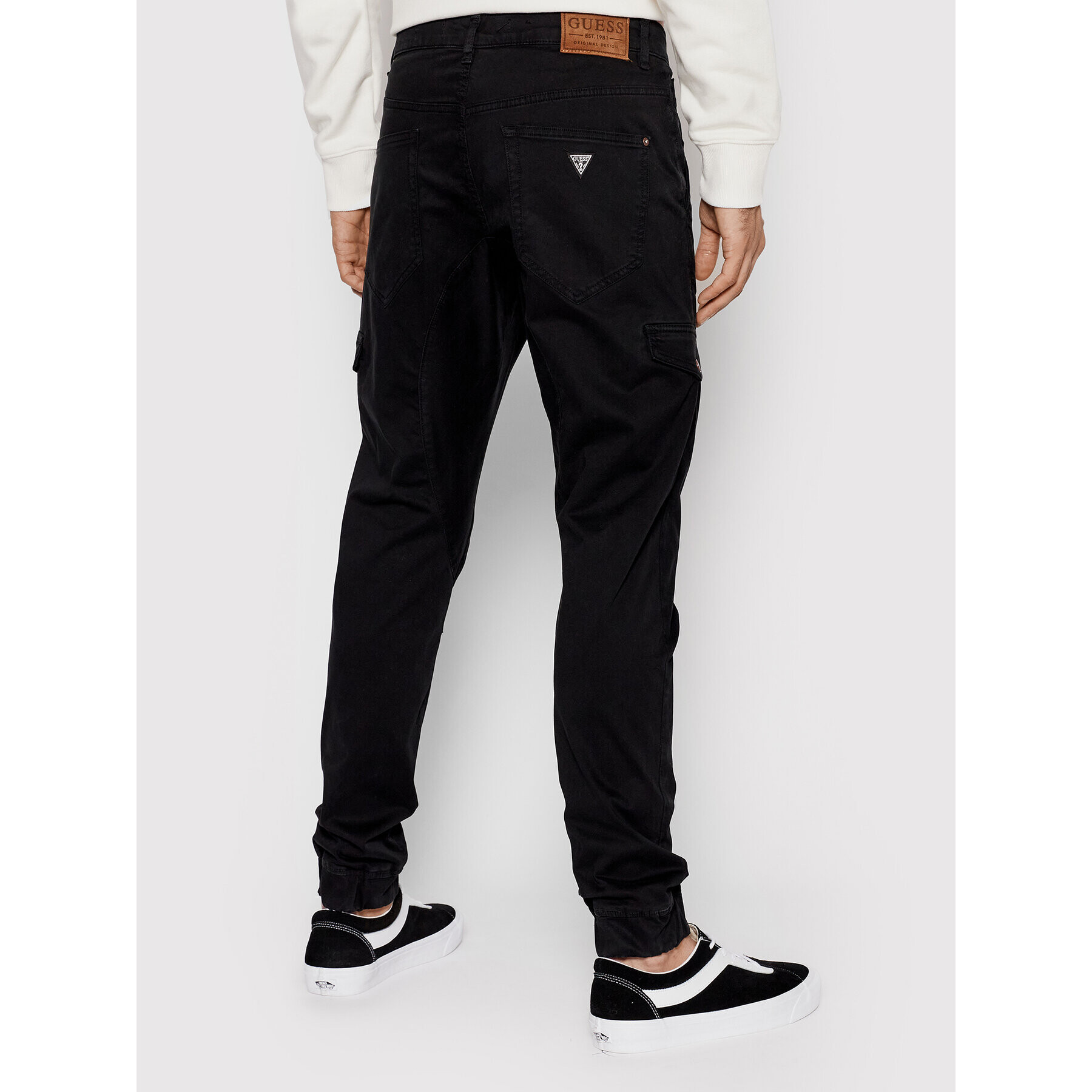 Guess Joggers New Combat M1BB17 WDD52 Negru Slim Fit - Pled.ro