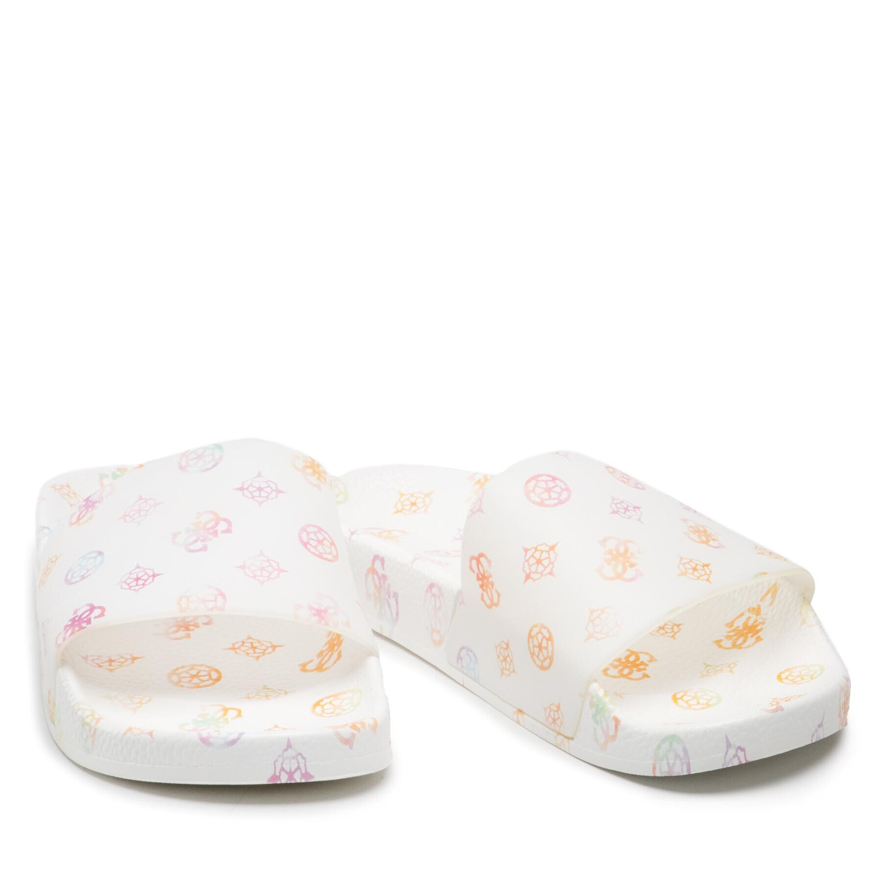 Guess Șlapi Printed Beach Slippers E2GZ02 BB00F Alb - Pled.ro