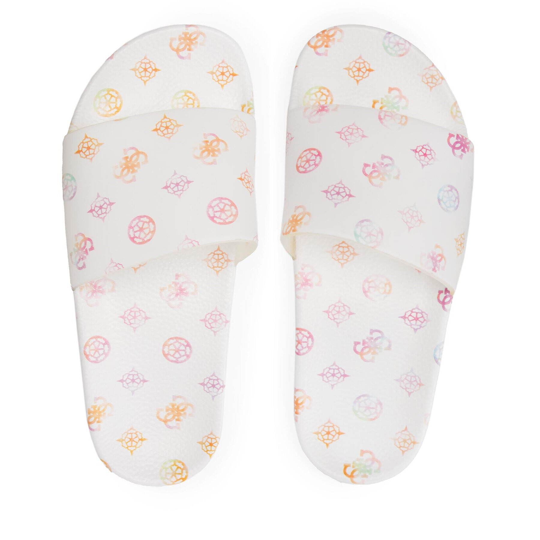 Guess Șlapi Printed Beach Slippers E2GZ02 BB00F Alb - Pled.ro