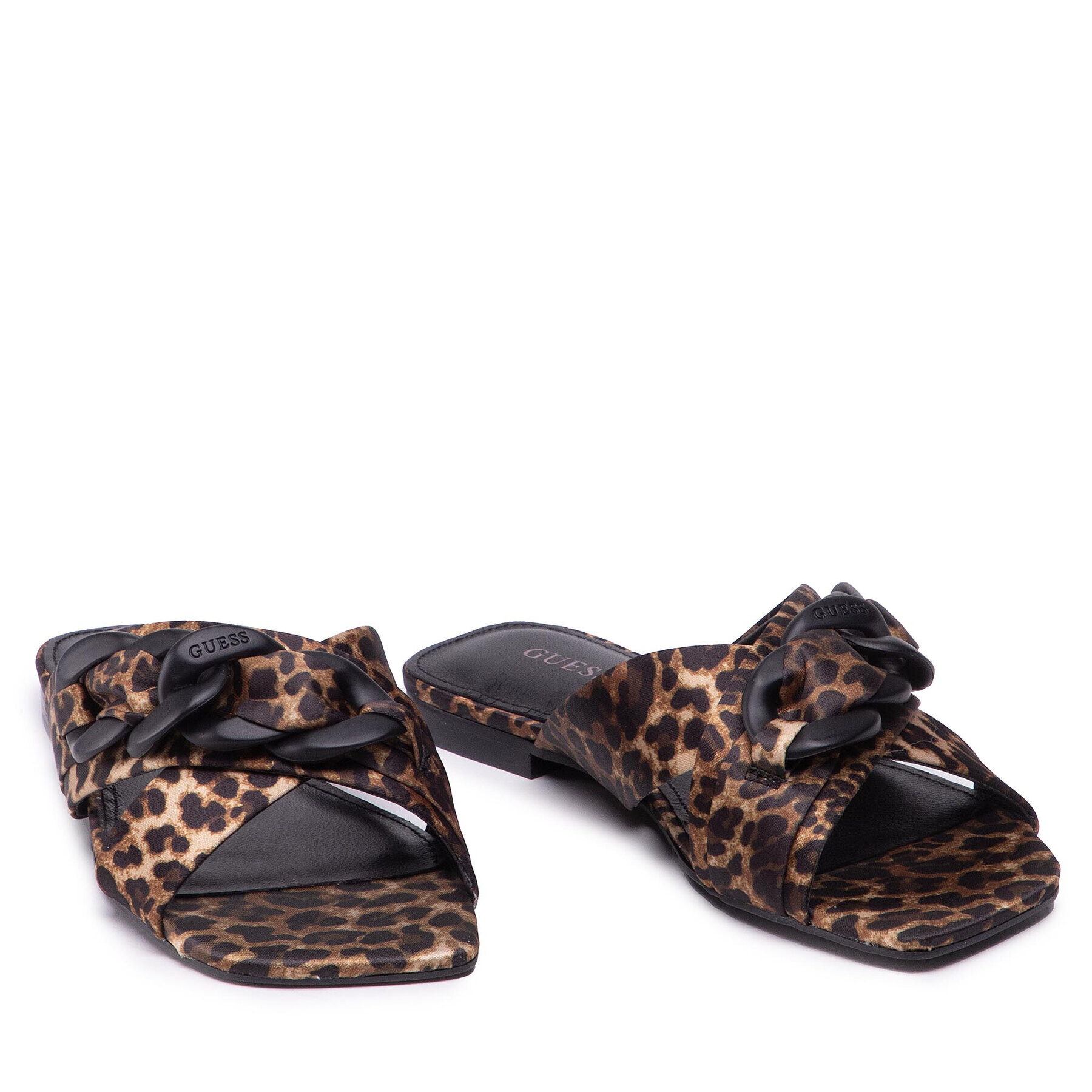 Guess Șlapi Sandal Flat FL6S2M FAP03 Negru - Pled.ro