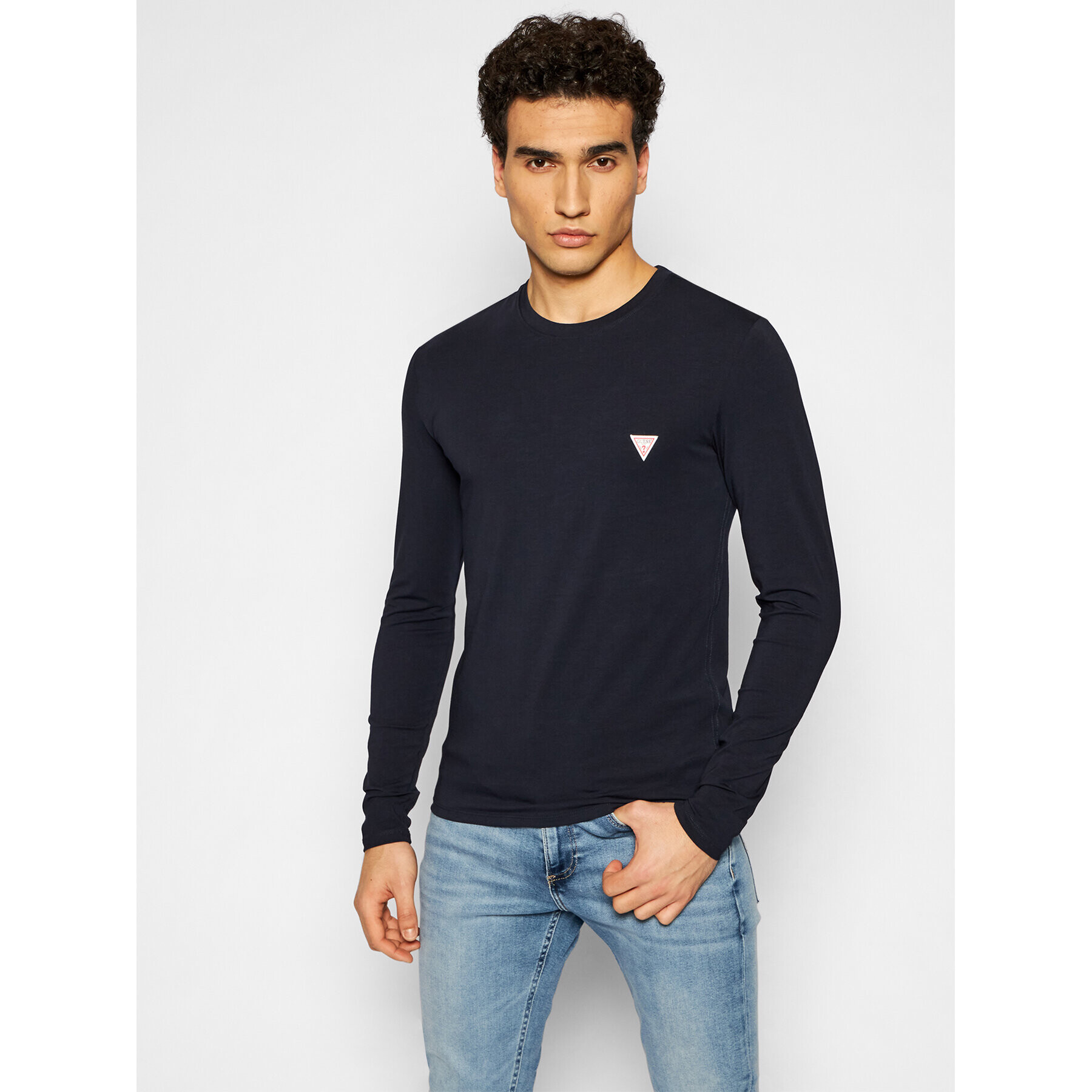 Guess Longsleeve Core M1RI28 J1311 Bleumarin Super Slim Fit - Pled.ro