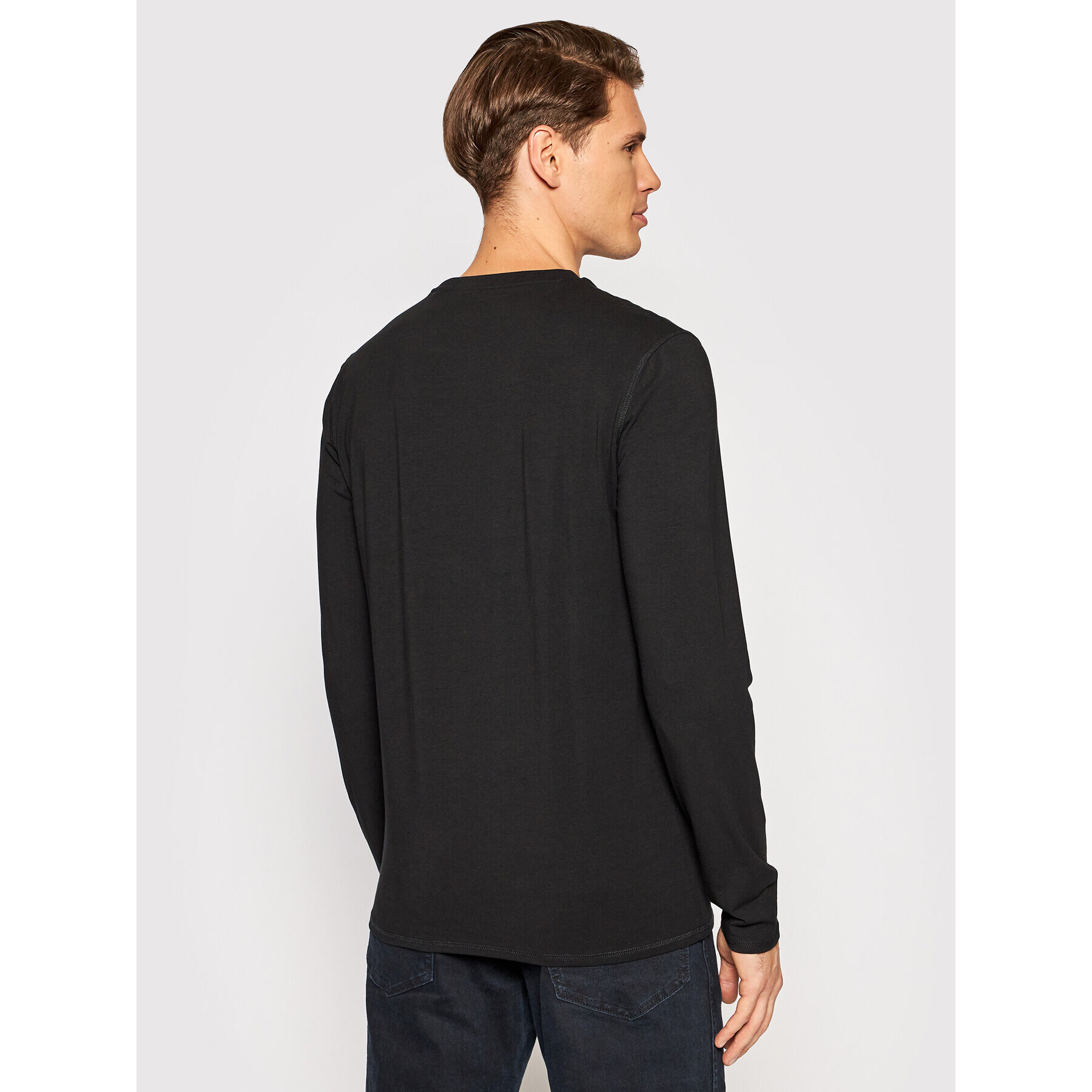 Guess Longsleeve M1BI36 J1311 Negru Slim Fit - Pled.ro