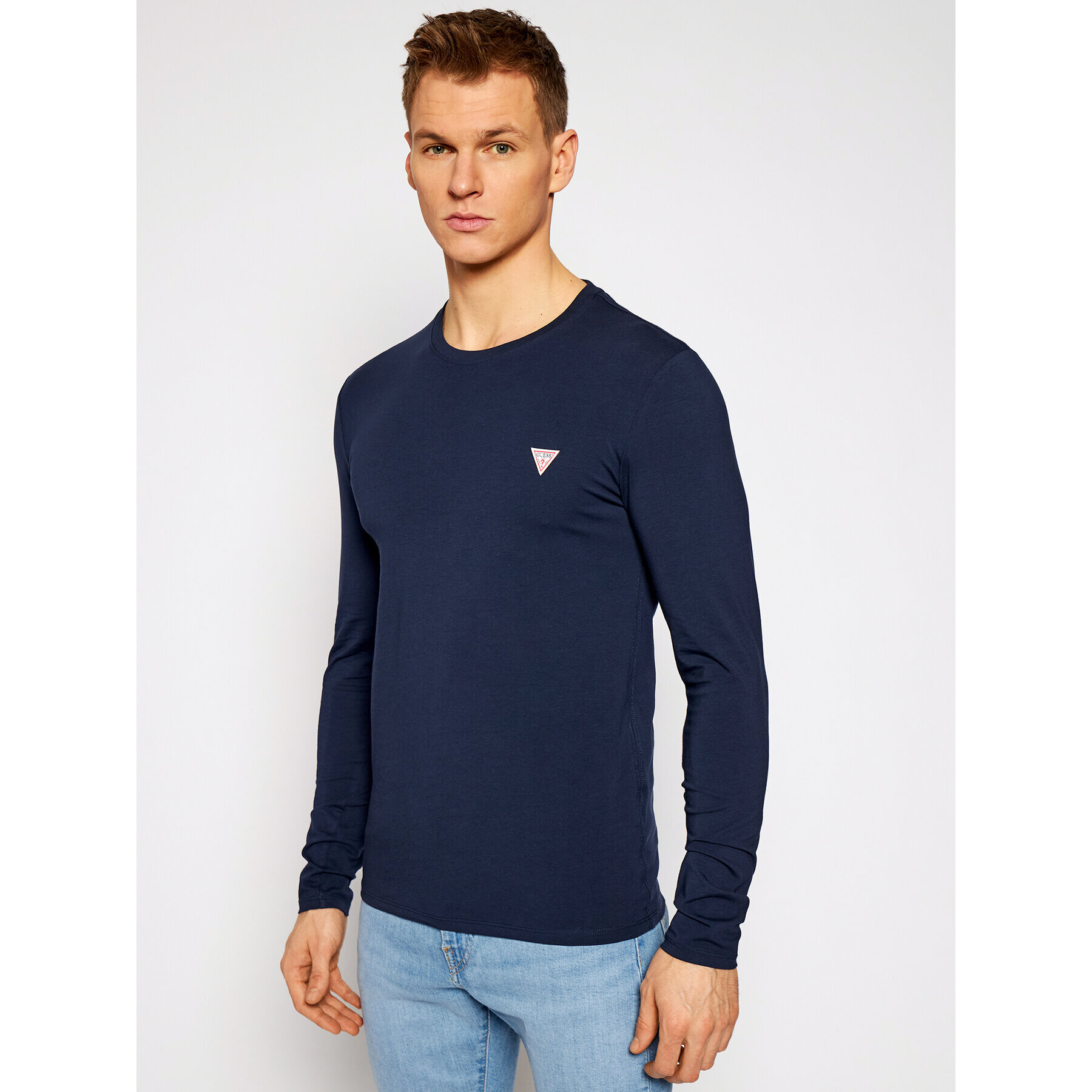 Guess Longsleeve M1RI28 J1311 Bleumarin Super Slim Fit - Pled.ro