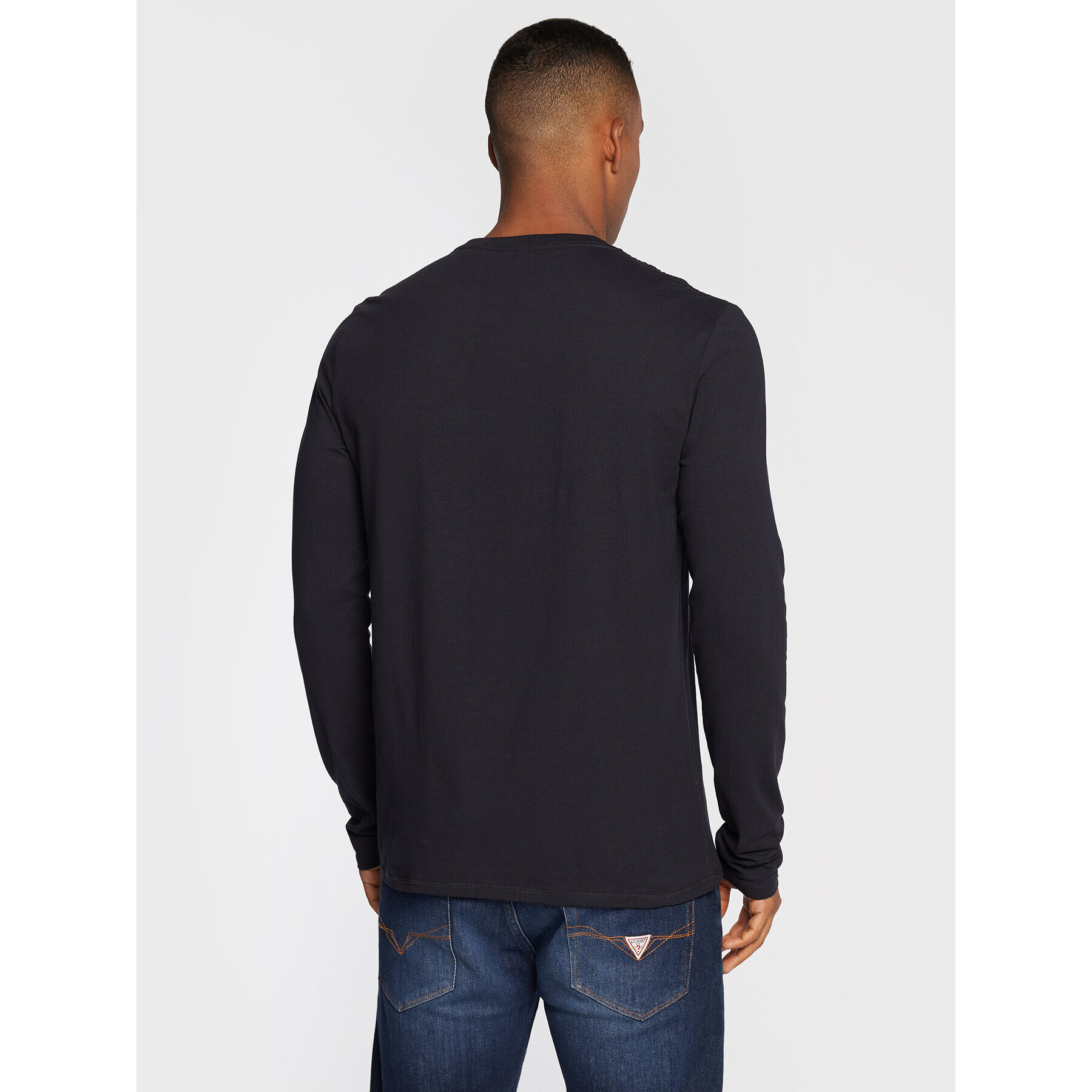 Guess Longsleeve M2BI55 J1314 Bleumarin Slim Fit - Pled.ro