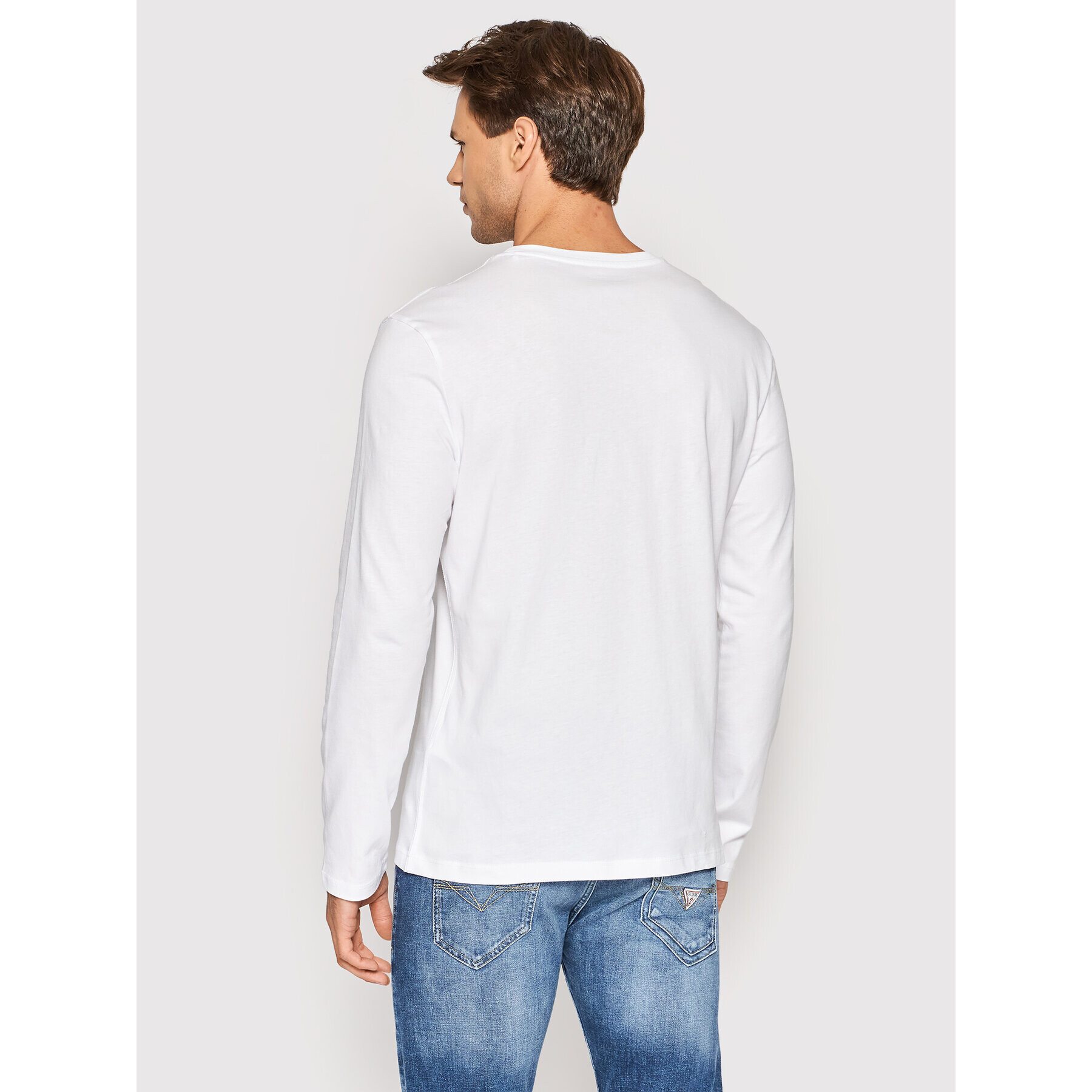 Guess Longsleeve M2YI19 I3Z11 Alb Slim Fit - Pled.ro