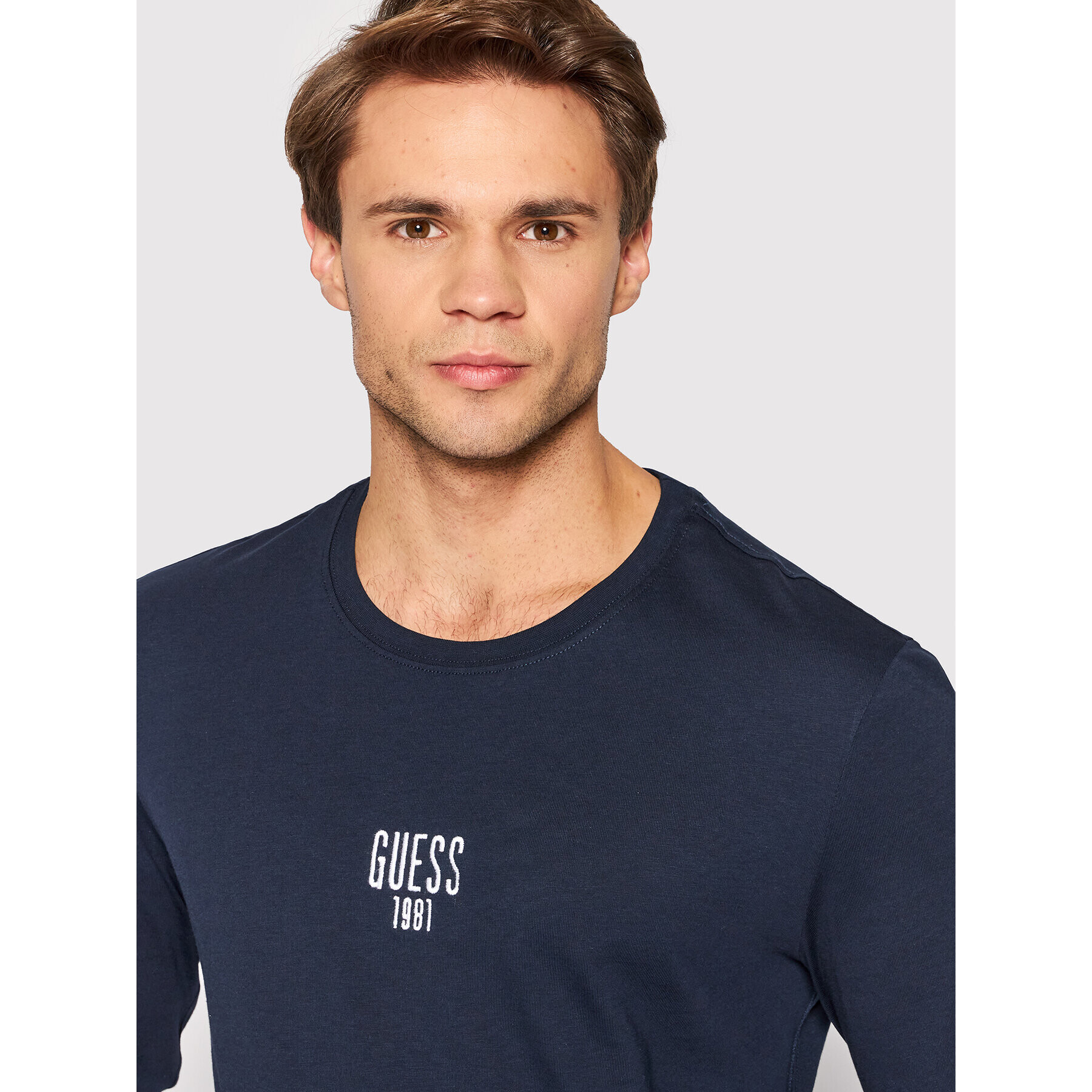 Guess Longsleeve M2YI19 I3Z11 Bleumarin Slim Fit - Pled.ro