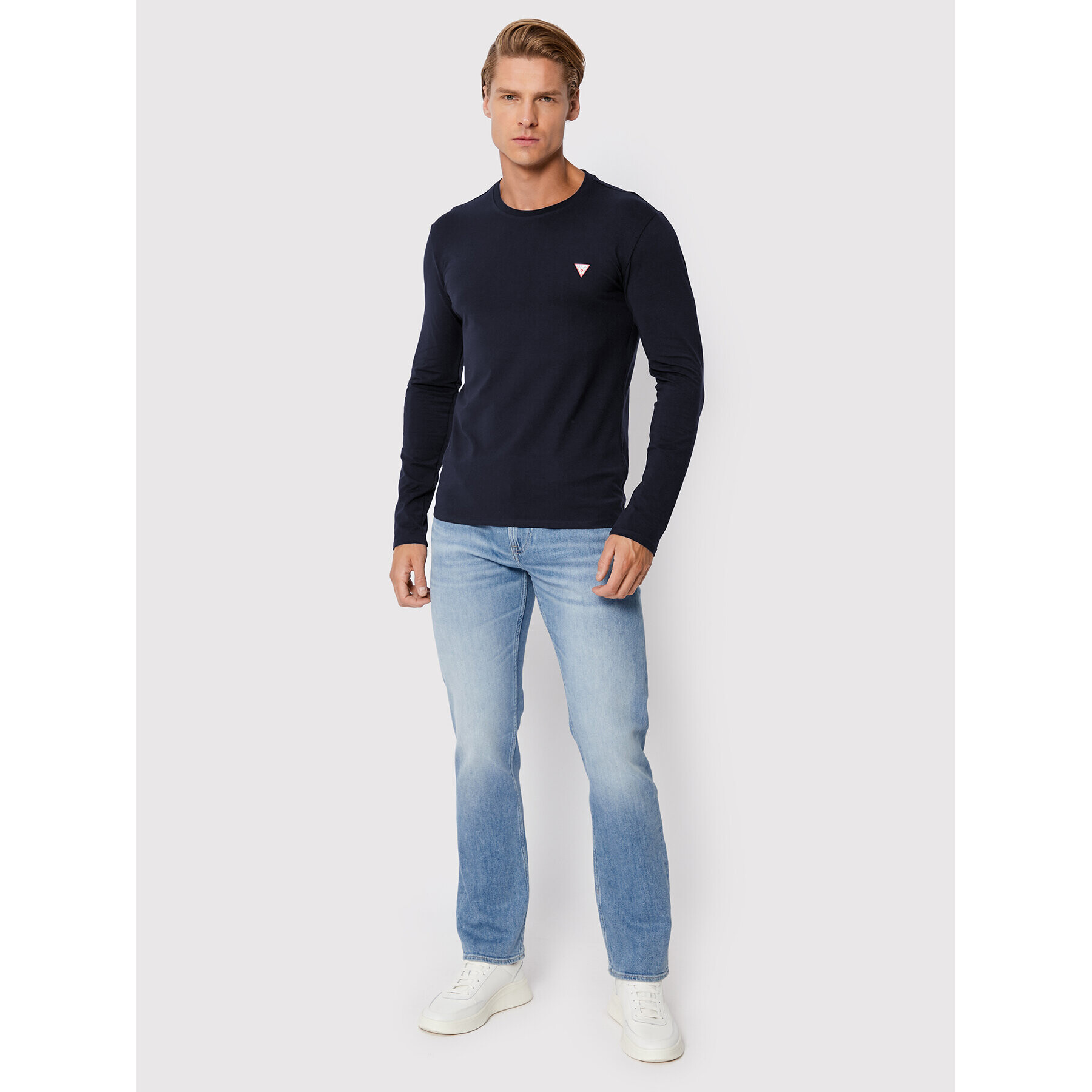 Guess Longsleeve M2YI28 J1311 Bleumarin Super Slim Fit - Pled.ro