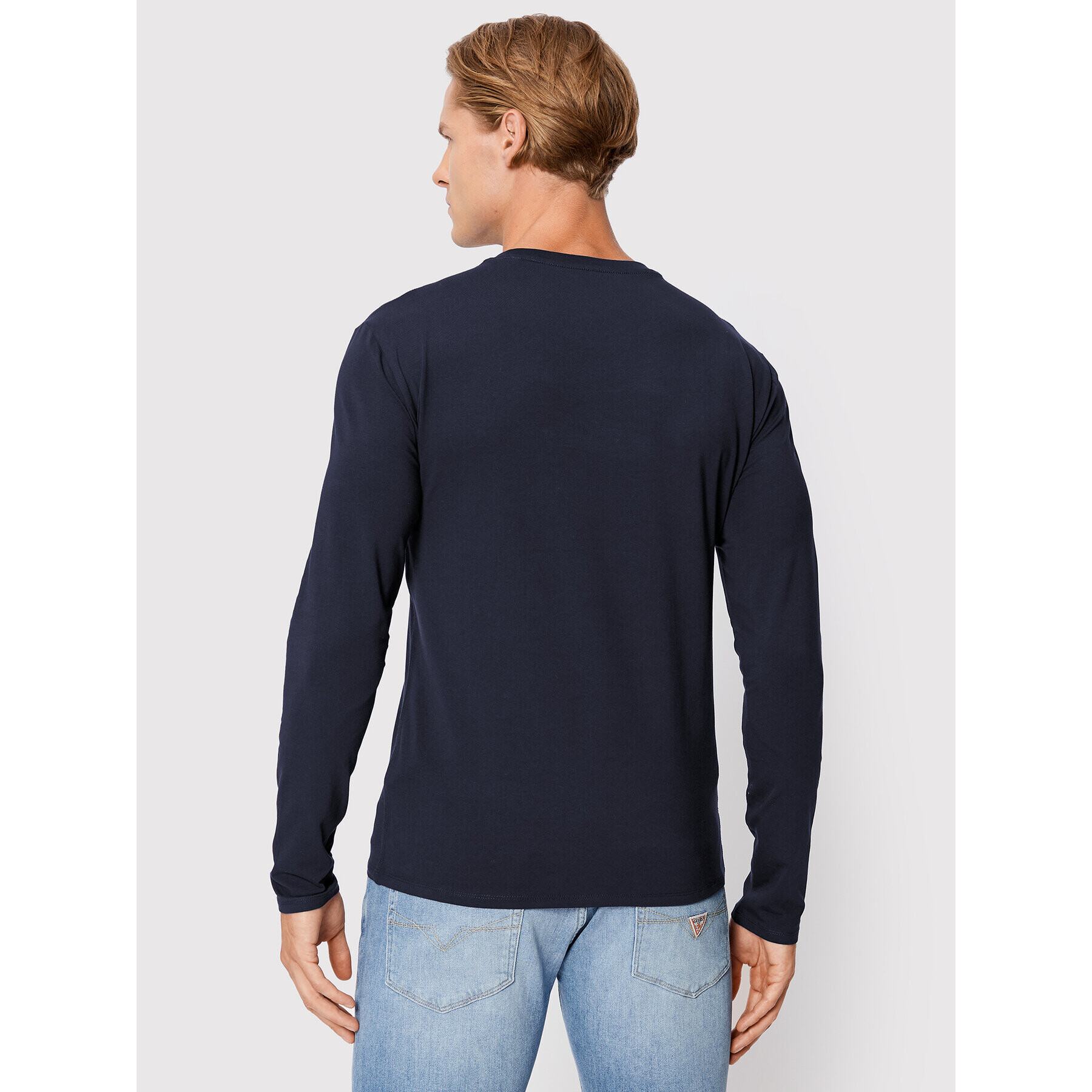 Guess Longsleeve M2YI28 J1311 Bleumarin Super Slim Fit - Pled.ro