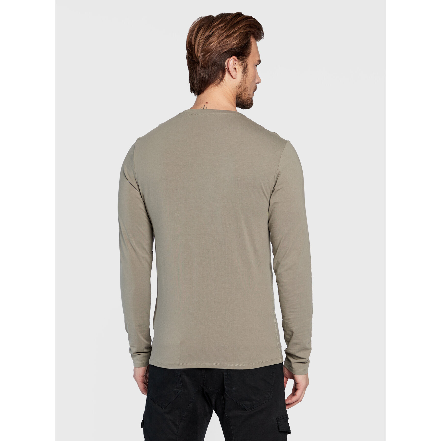 Guess Longsleeve M2YI28 J1311 Verde Slim Fit - Pled.ro