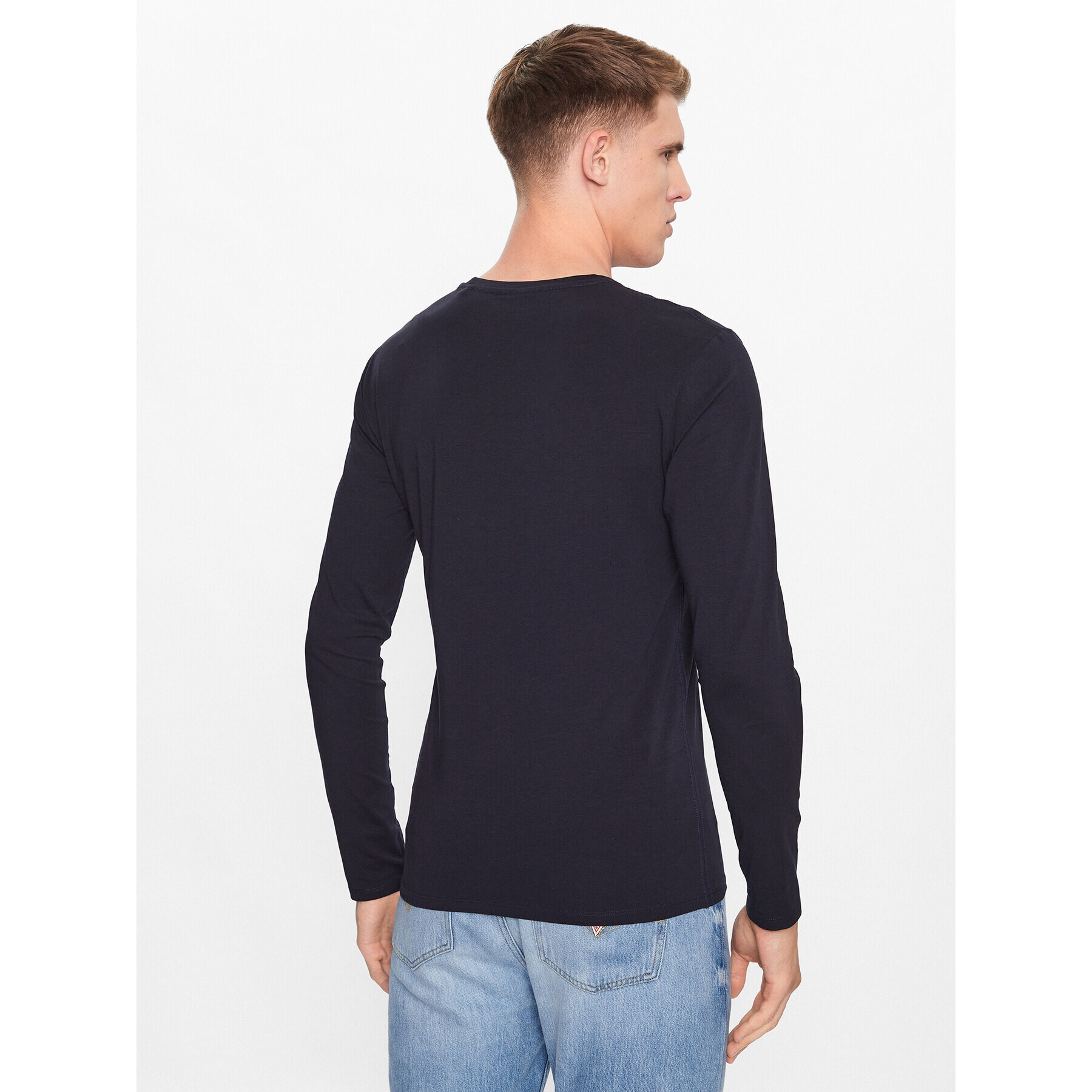 Guess Longsleeve M2YI28 J1314 Bleumarin Slim Fit - Pled.ro