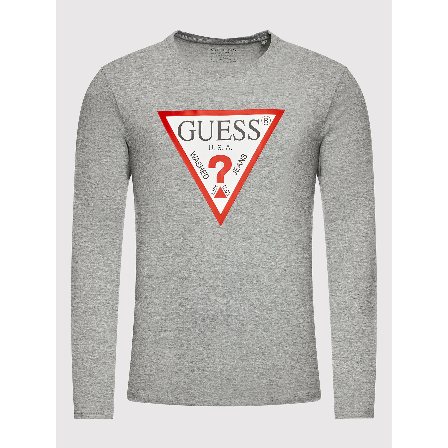 Guess Longsleeve M2YI31 I3Z11 Gri Slim Fit - Pled.ro