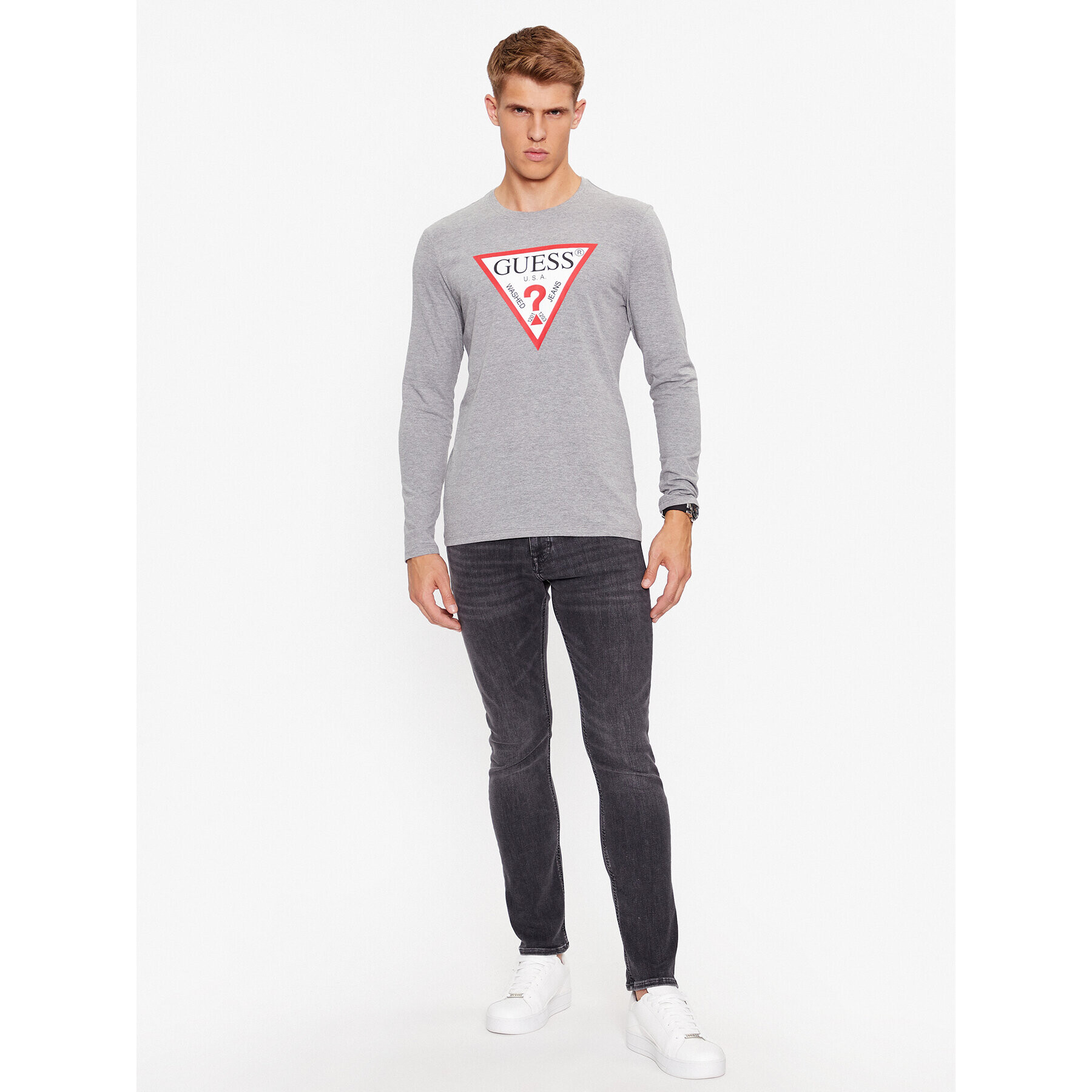 Guess Longsleeve M2YI31 I3Z14 Gri Regular Fit - Pled.ro