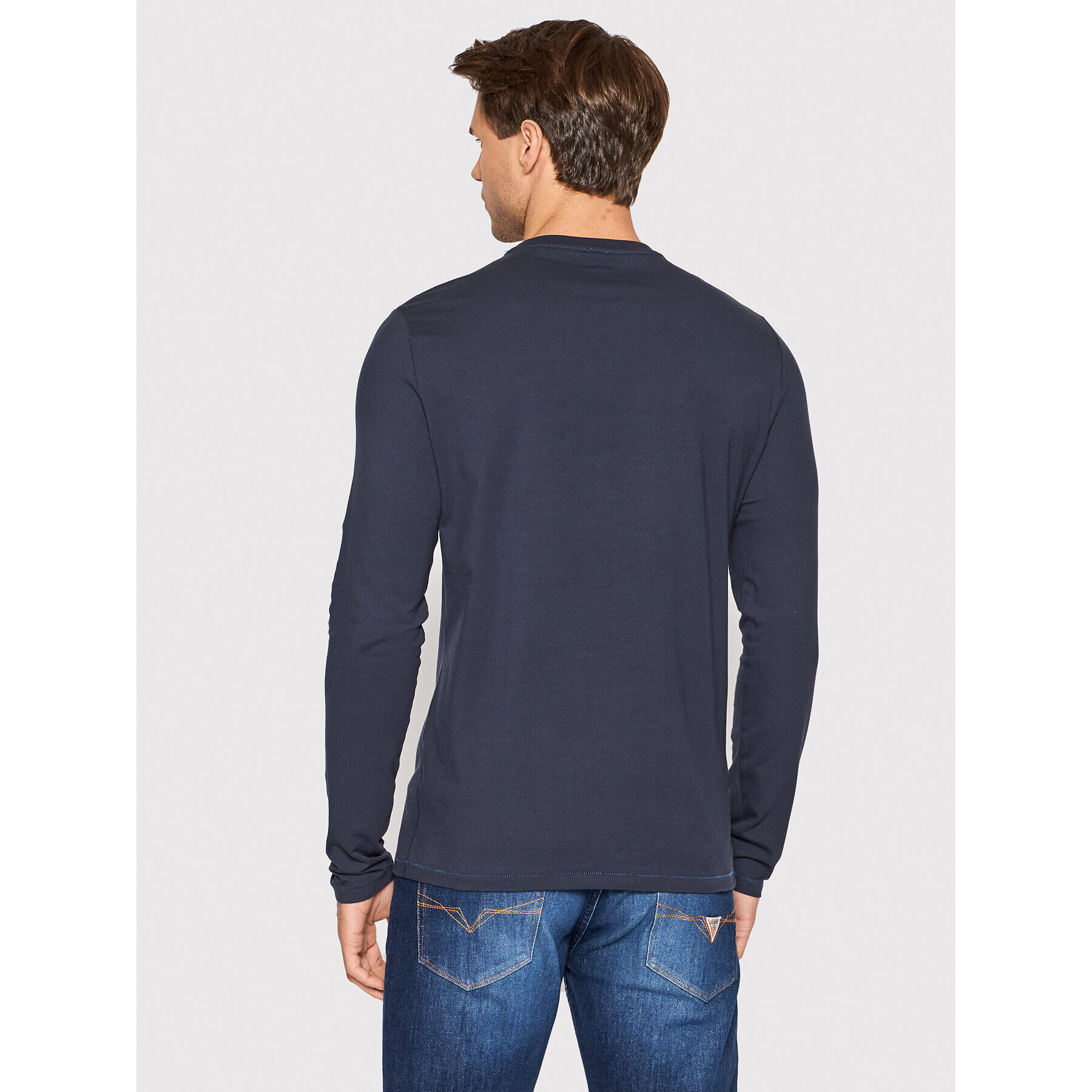 Guess Longsleeve M2YI43 J1311 Bleumarin Slim Fit - Pled.ro