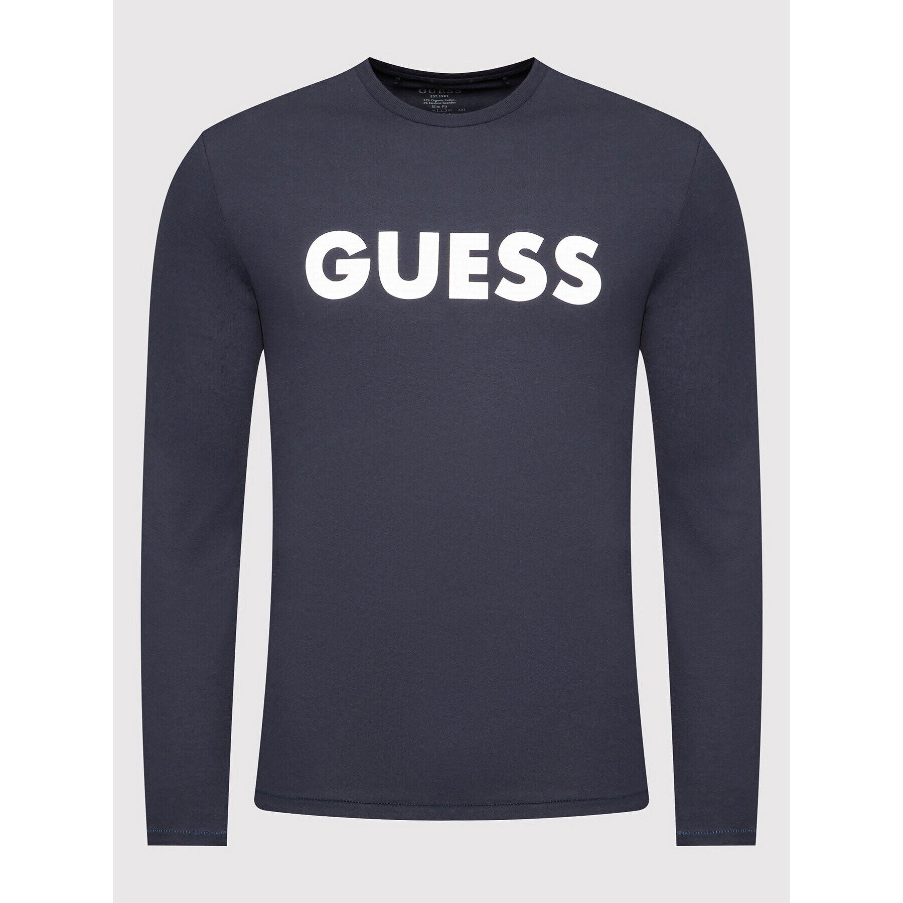 Guess Longsleeve M2YI43 J1311 Bleumarin Slim Fit - Pled.ro