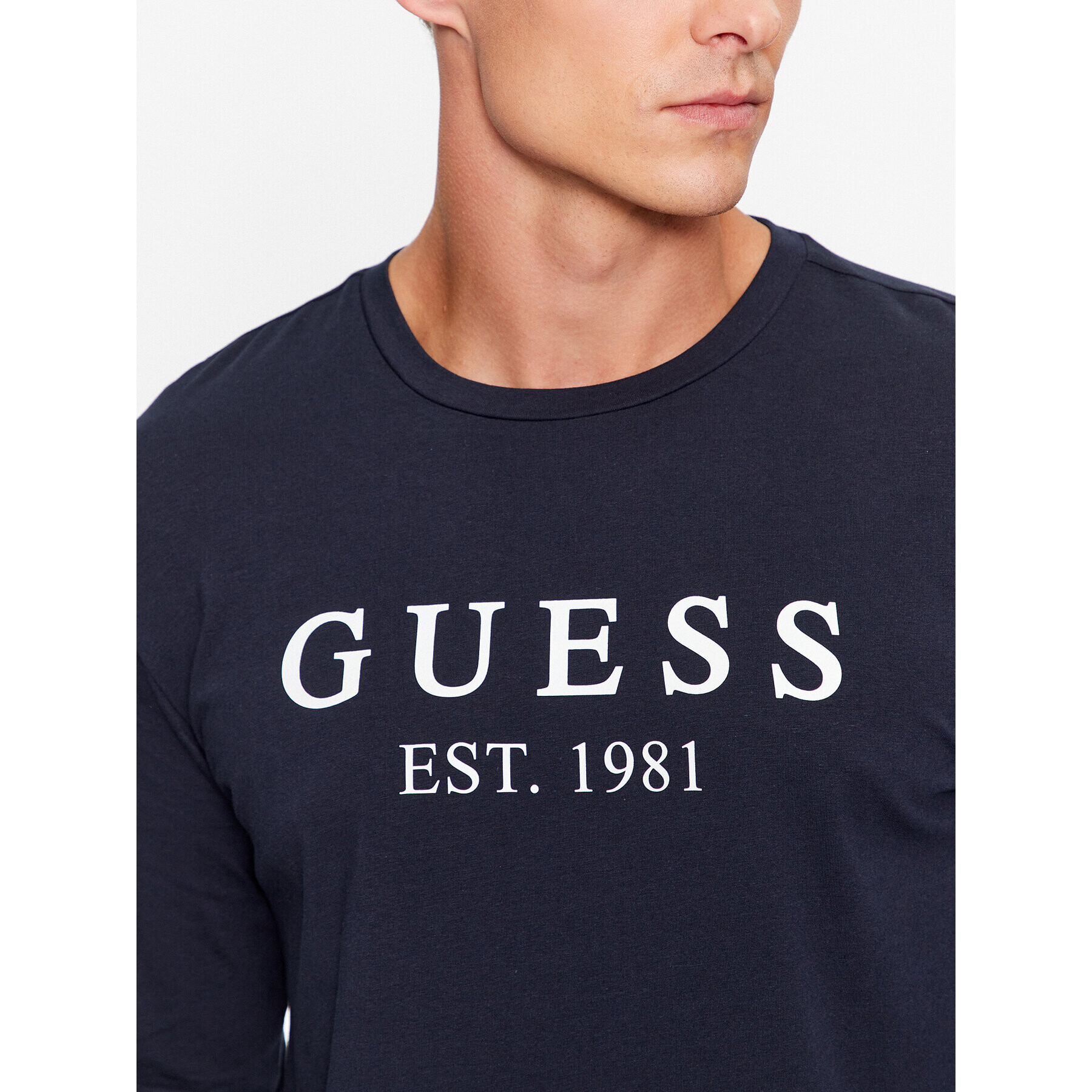 Guess Longsleeve U3BI11 K6YW0 Bleumarin Regular Fit - Pled.ro