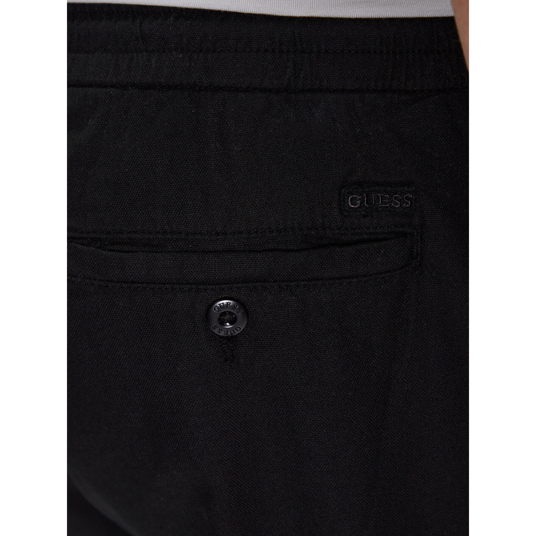 Guess Pantalon scurți din material Mick M3GD02 WFBX3 Negru Loose Fit - Pled.ro