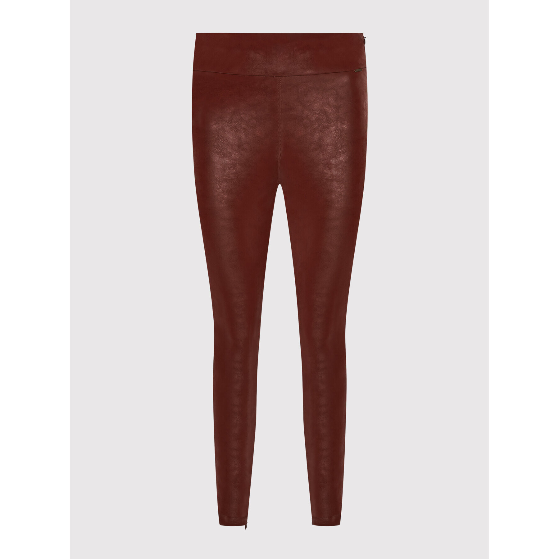 Guess Pantaloni din imitație de piele Priscilla W1BB08 WE5V0 Maro Extra Slim Fit - Pled.ro