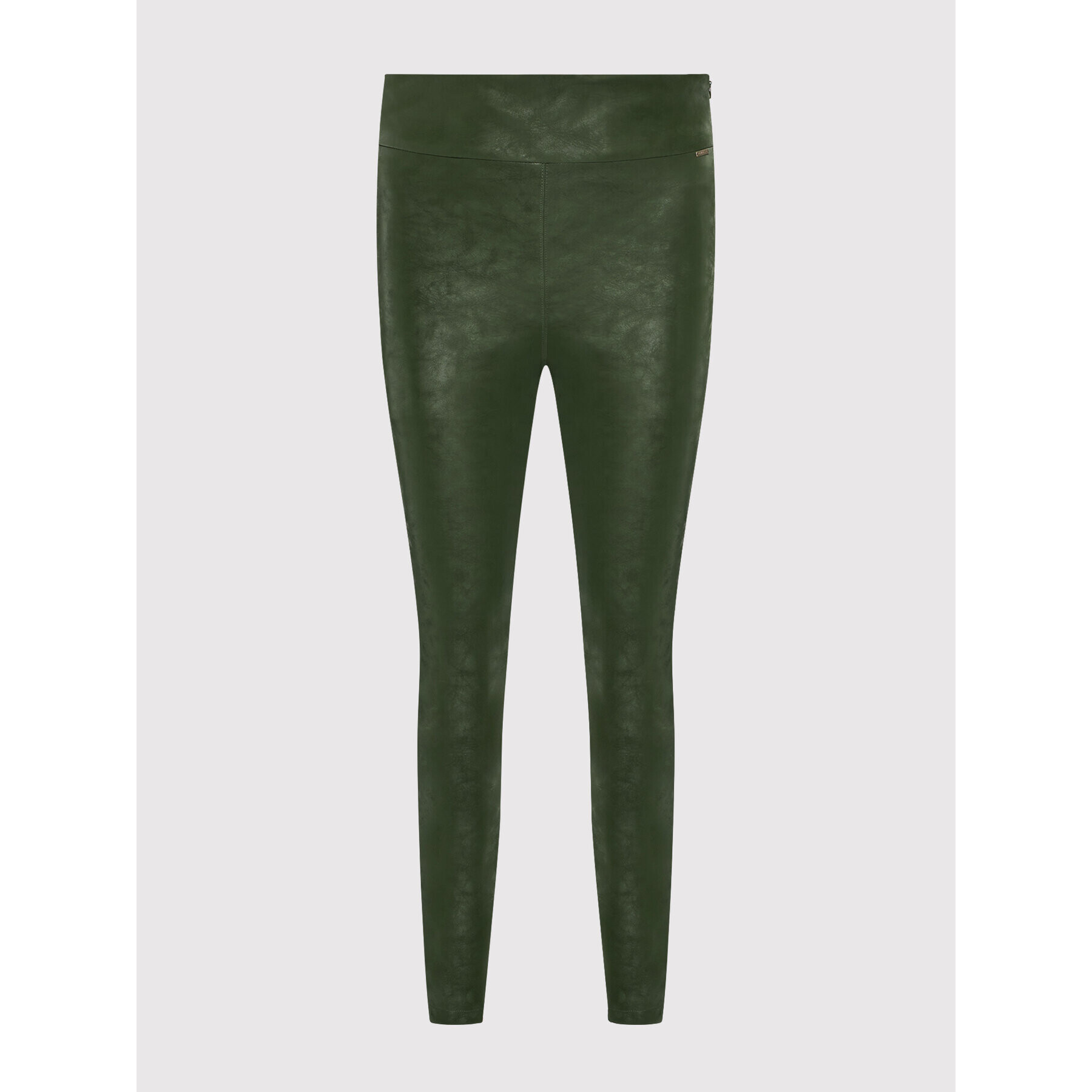 Guess Pantaloni din imitație de piele Priscilla W1BB08 WE5V0 Verde Extra Slim Fit - Pled.ro