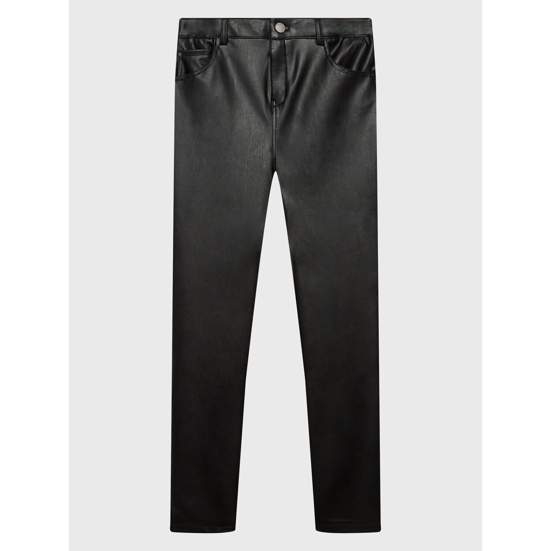 Guess Pantaloni din imitație de piele J2YB16 WERD0 Negru Slim Fit - Pled.ro