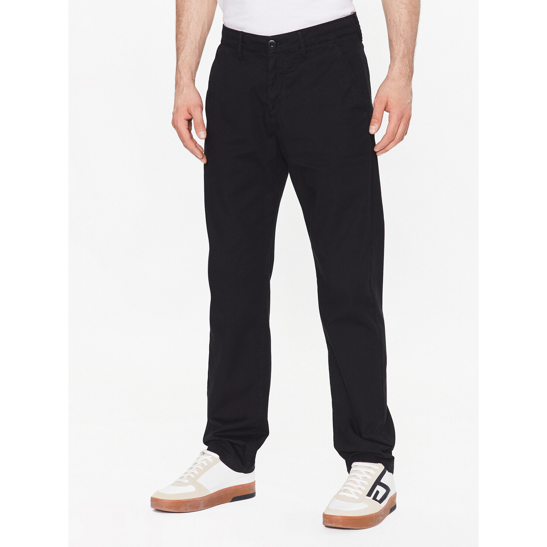 Guess Pantaloni din material Drake M3GB13 WFBW3 Negru Regular Fit - Pled.ro