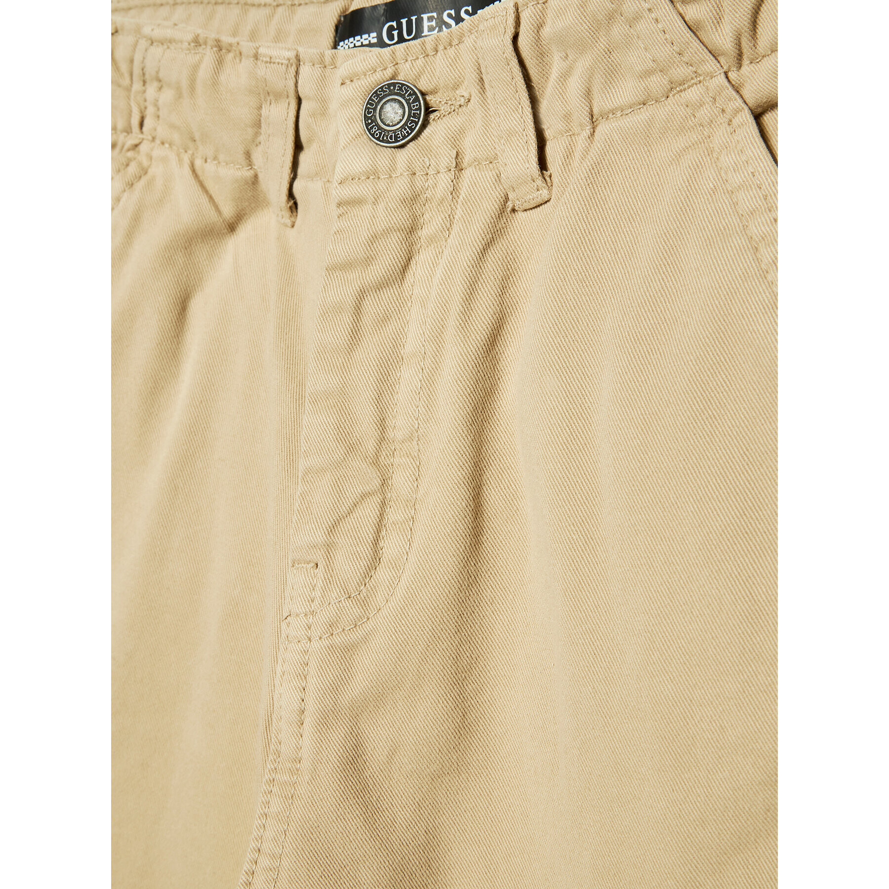 Guess Pantaloni din material L1YB09 WE1L0 Bej Regular Fit - Pled.ro