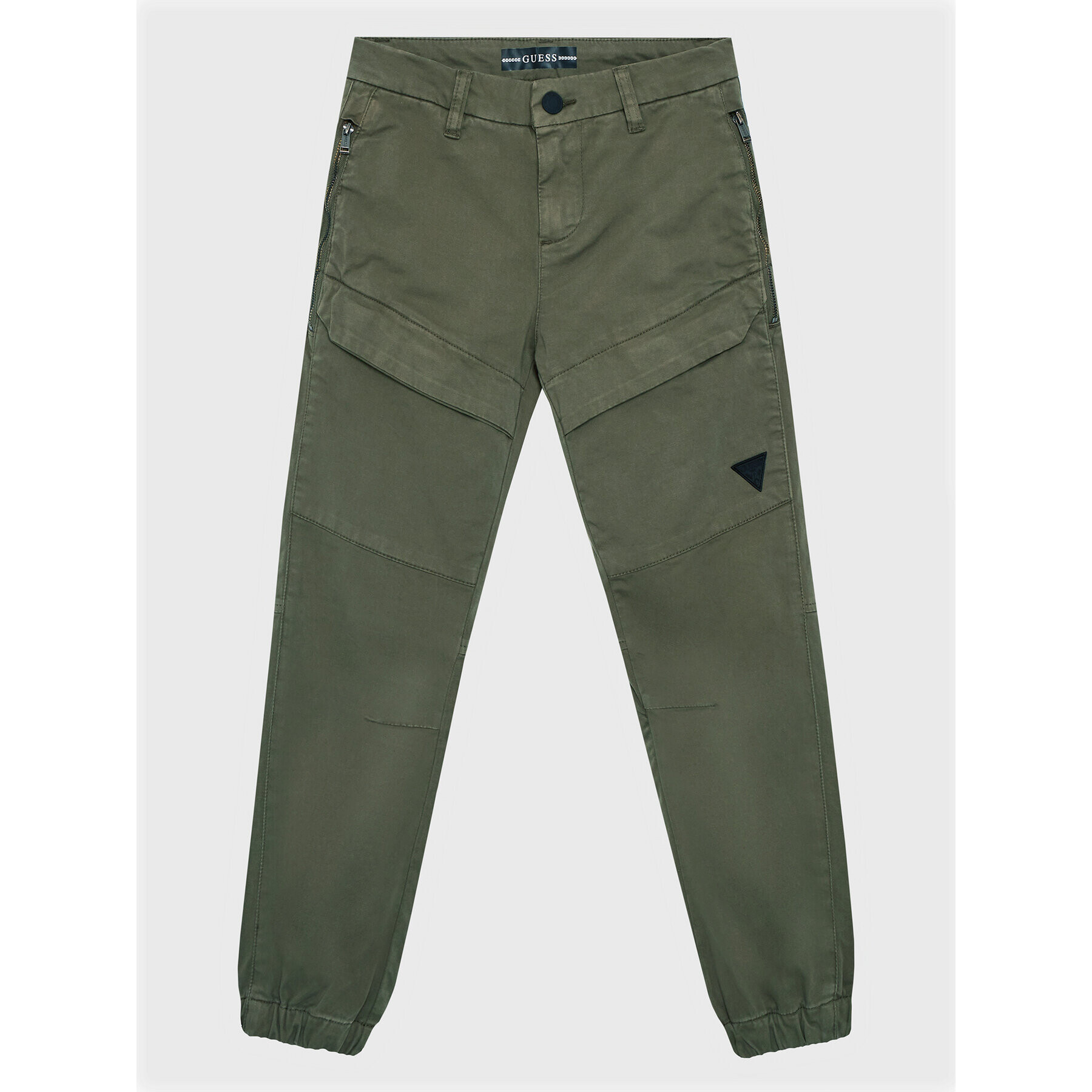 Guess Pantaloni din material L2BB04 WDD52 Verde Regular Fit - Pled.ro