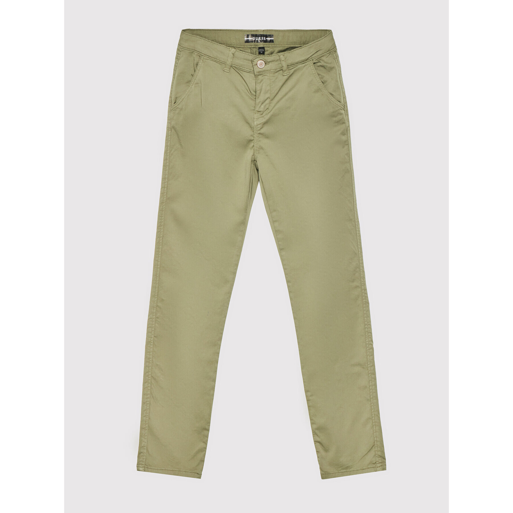 Guess Pantaloni din material L2GB01 WEHX3 Verde Regular Fit - Pled.ro