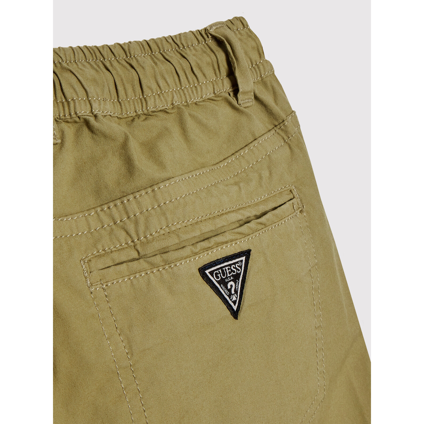 Guess Pantaloni din material L2GB04 WEL50 Verde Regular Fit - Pled.ro