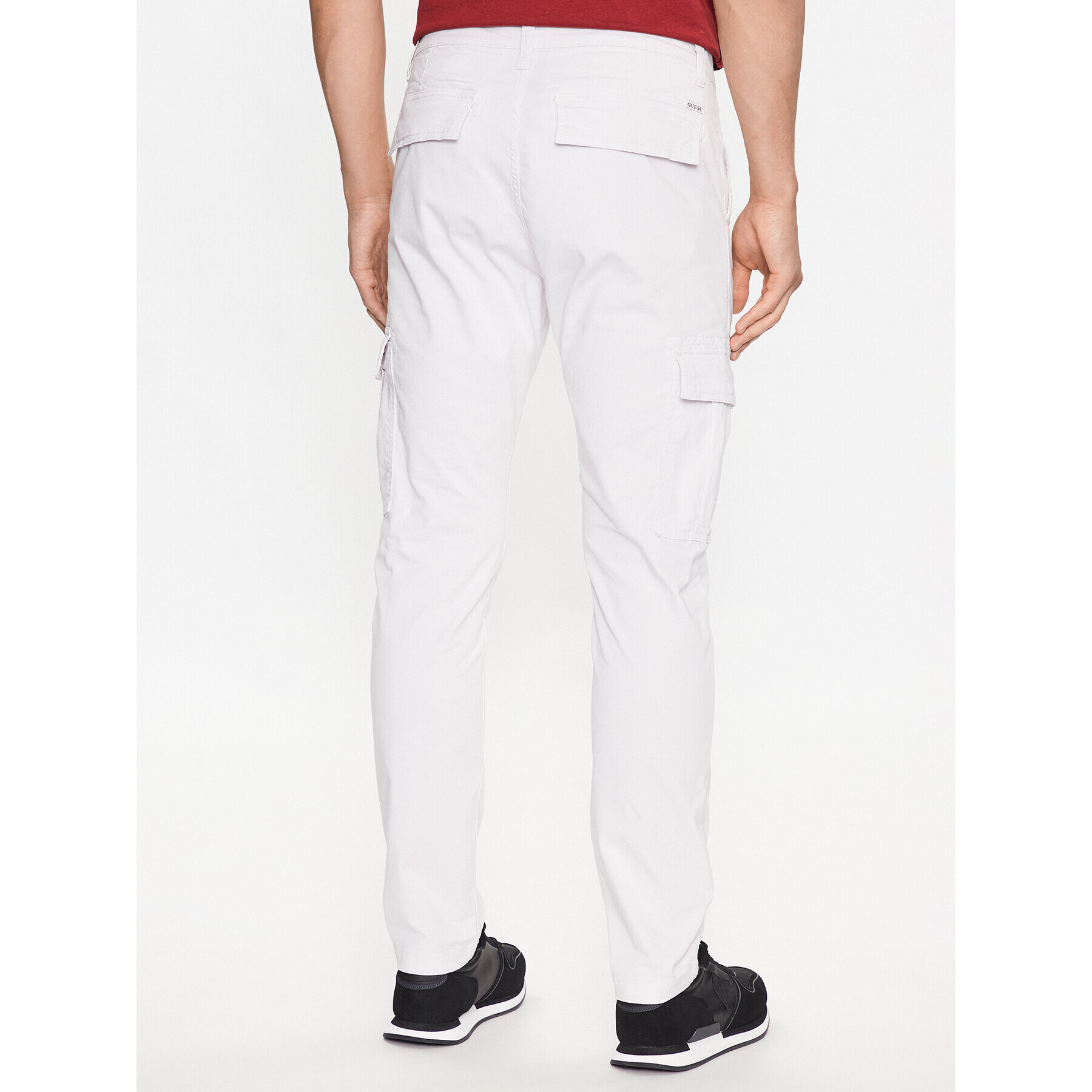 Guess Pantaloni din material M2GB27 WCNZ0 Alb Slim Fit - Pled.ro