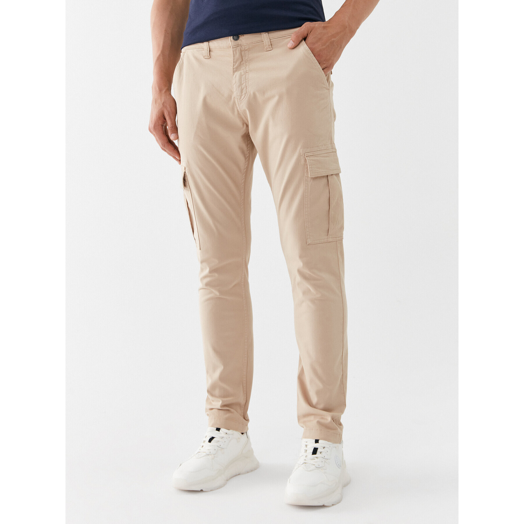 Guess Pantaloni din material M2GB27 WCNZ0 Bej Slim Fit - Pled.ro