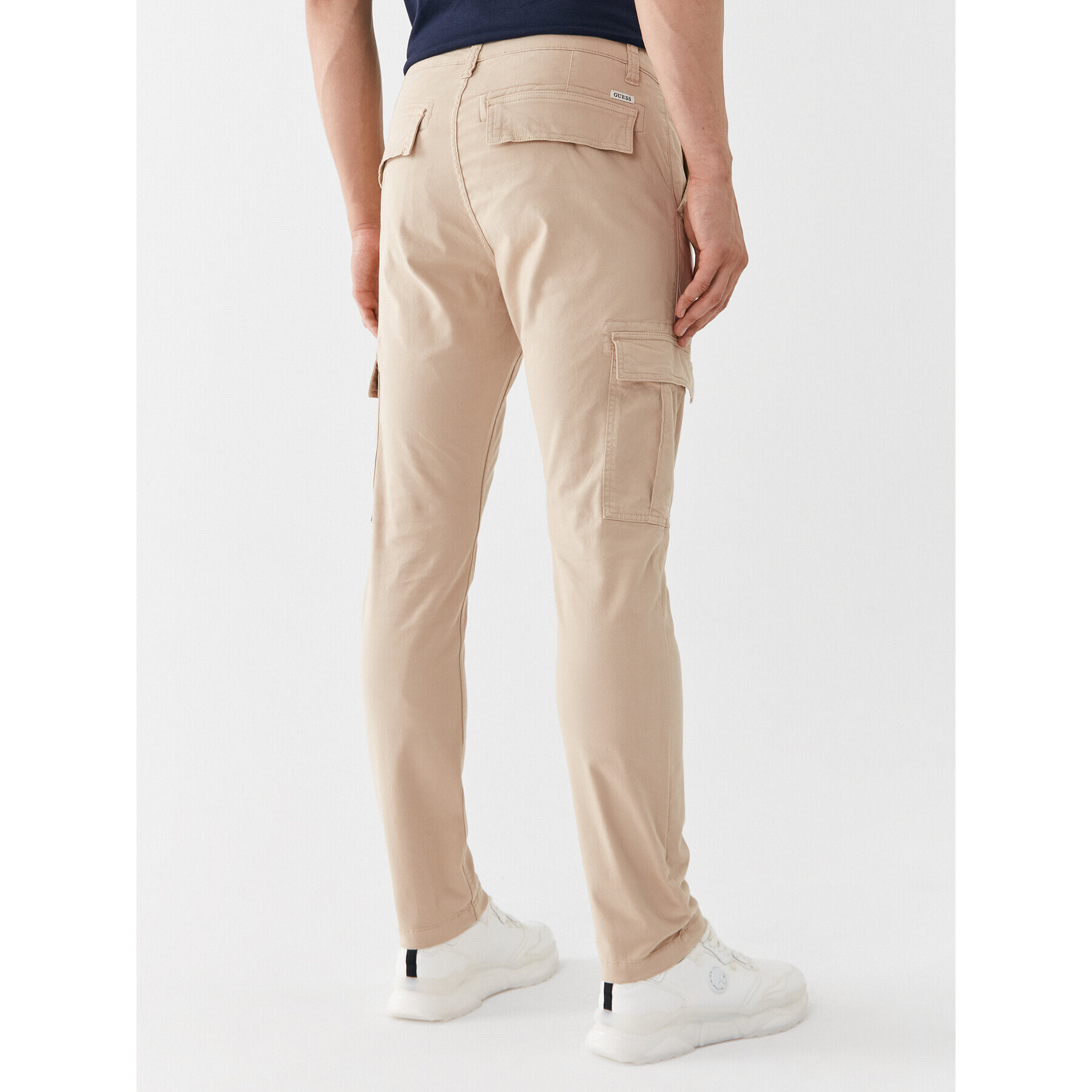 Guess Pantaloni din material M2GB27 WCNZ0 Bej Slim Fit - Pled.ro