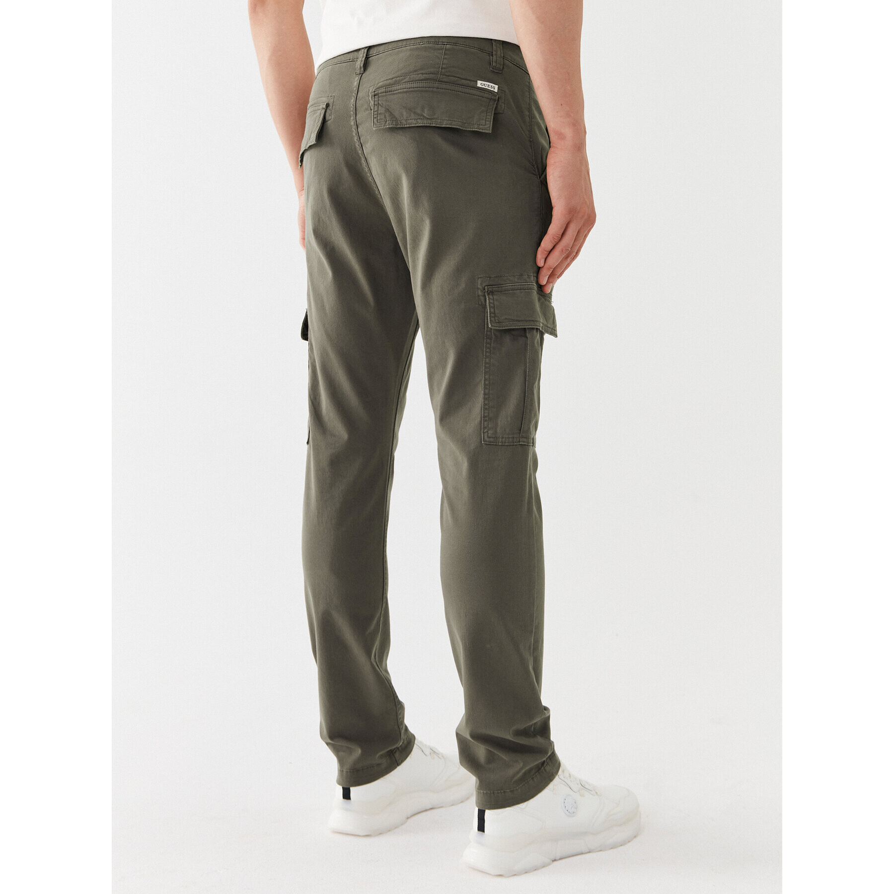 Guess Pantaloni din material M2GB27 WCNZ0 Kaki Slim Fit - Pled.ro