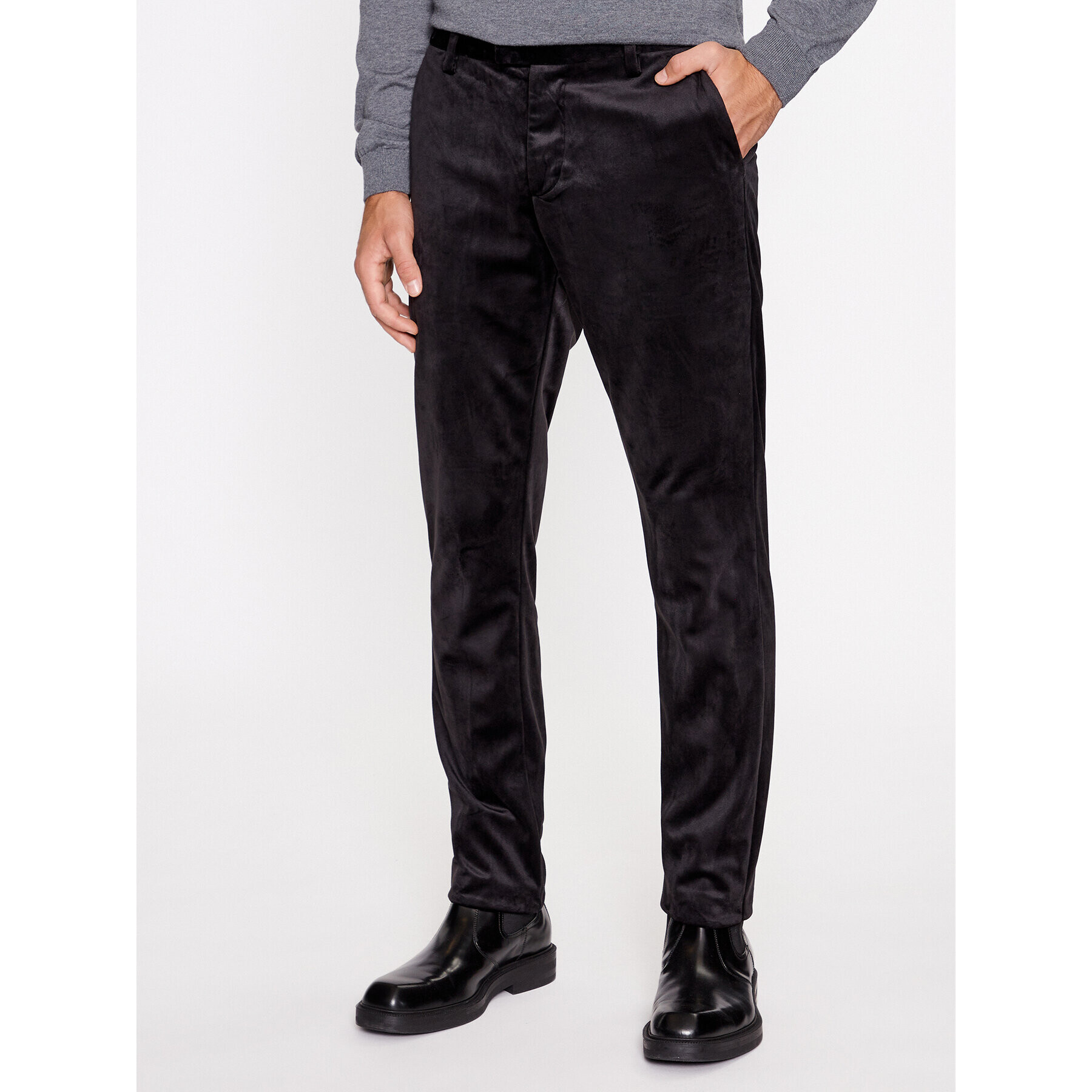 Guess Pantaloni din material M3BB41 K54M0 Negru Slim Fit - Pled.ro