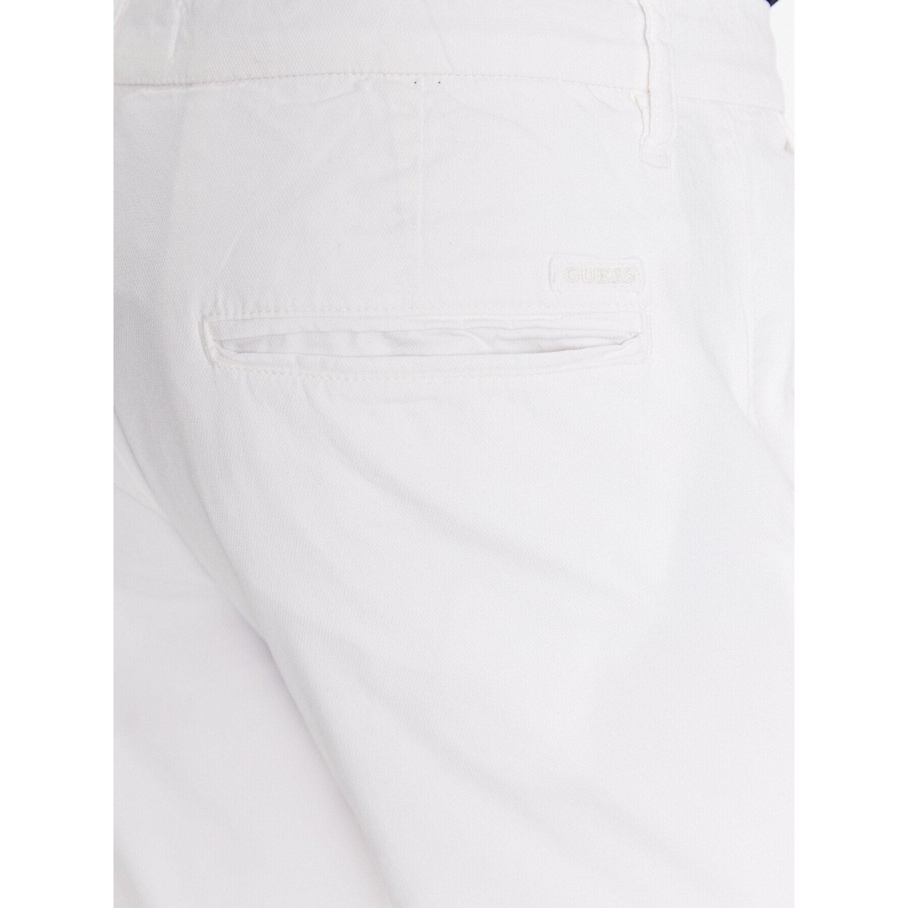 Guess Pantaloni din material Myron M3GB26 WFBW3 Alb Slim Fit - Pled.ro