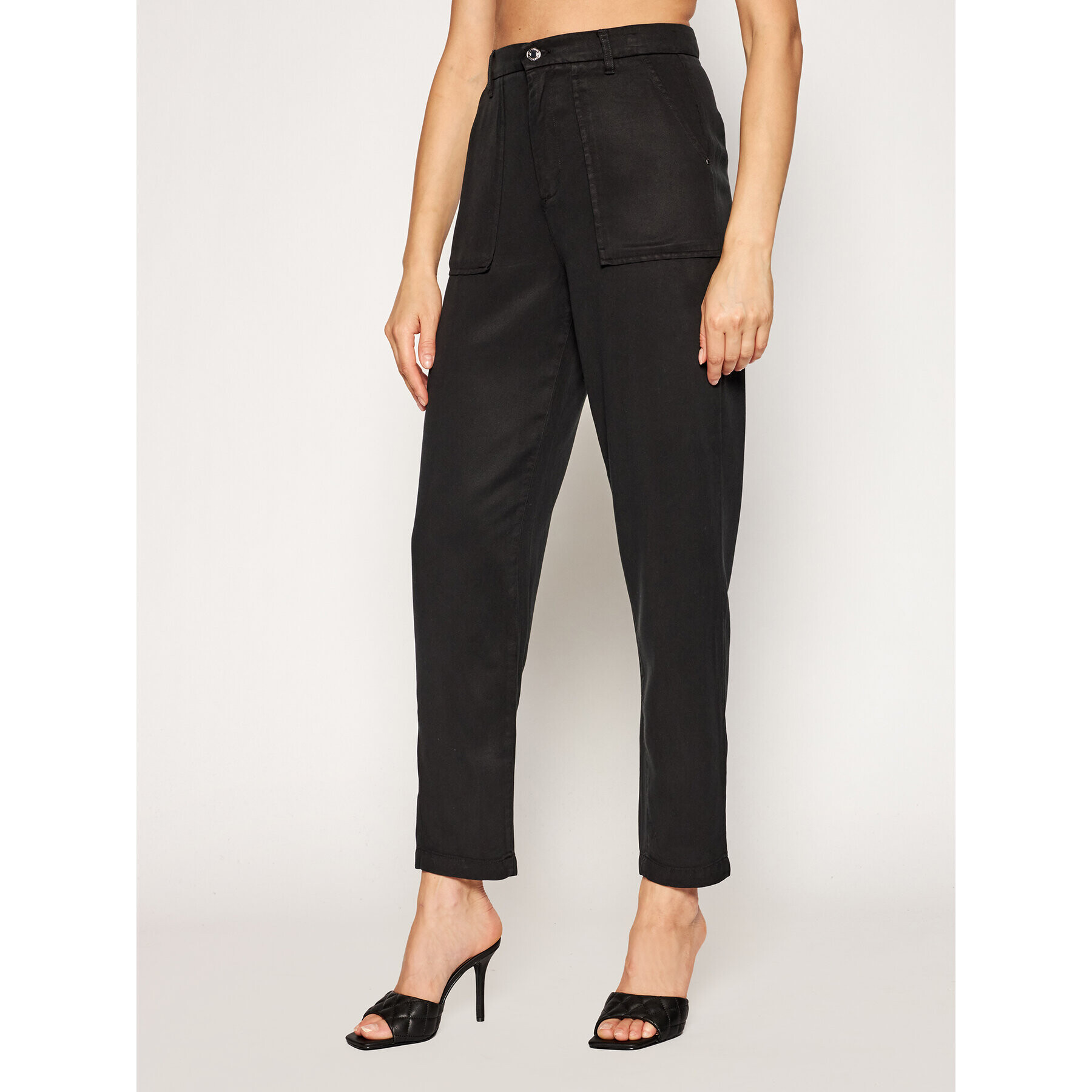 Guess Pantaloni din material Roberta W1GB71 WDP82 Negru Regular Fit - Pled.ro