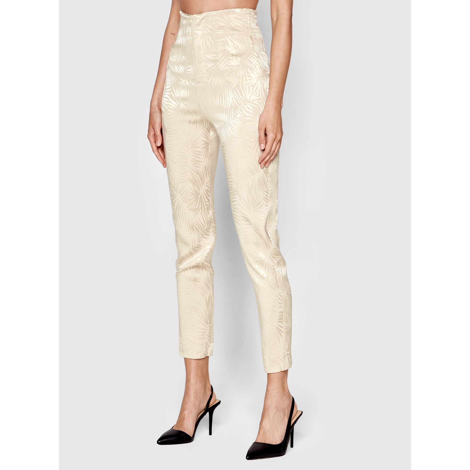 Guess Pantaloni din material W2GB30 WEJZ0 Bej Regular Fit - Pled.ro