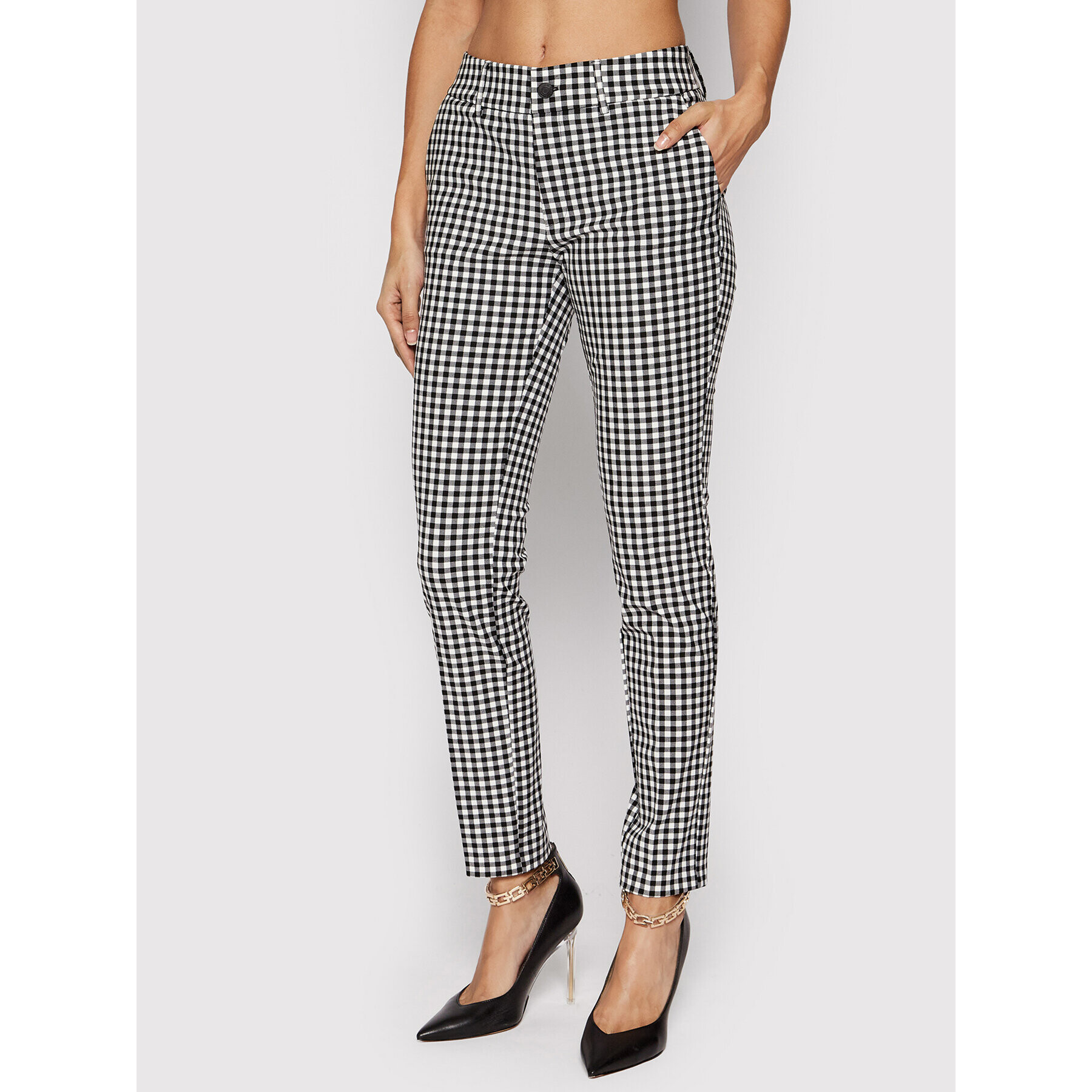 Guess Pantaloni din material W2GB38 WEKU0 Negru Regular Fit - Pled.ro