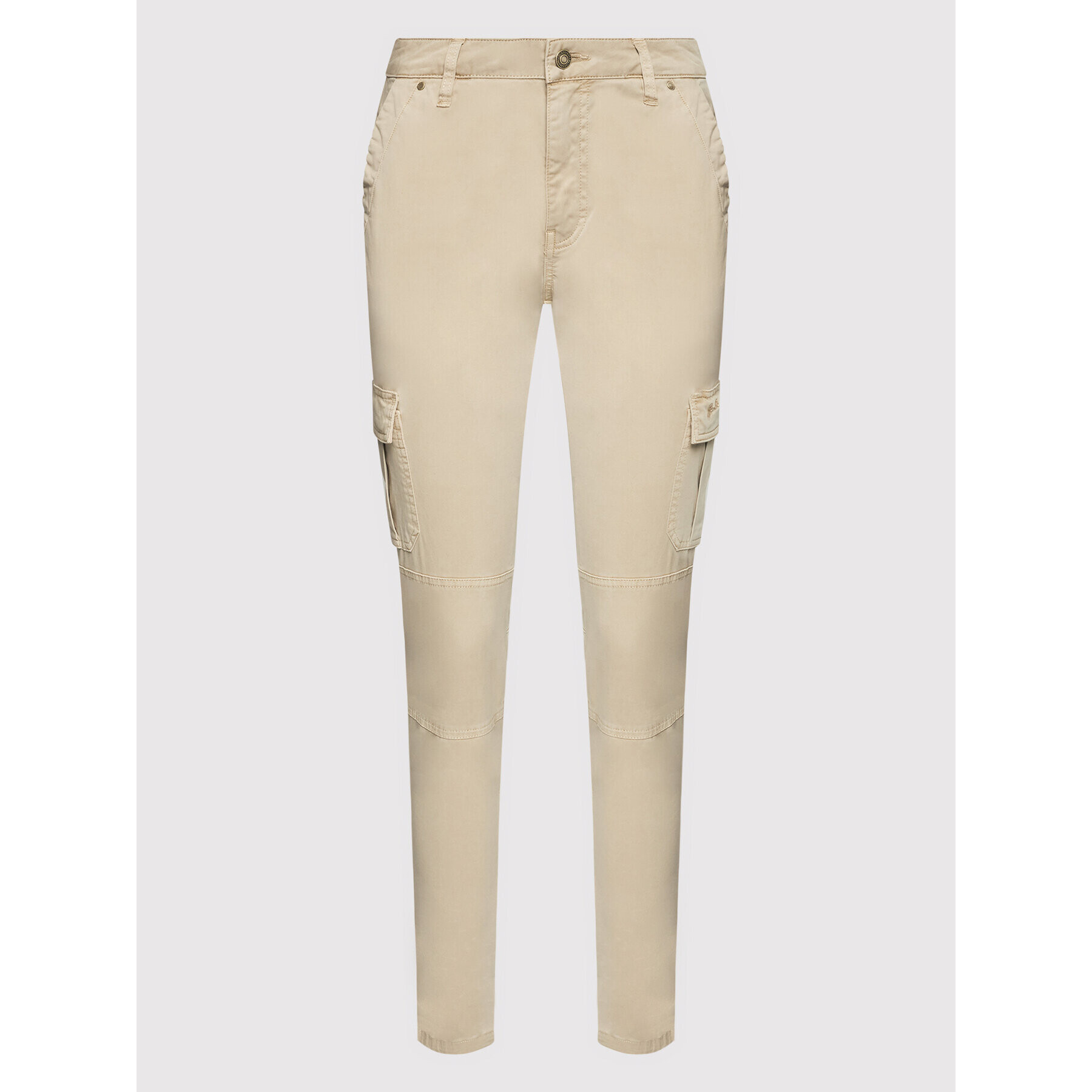 Guess Pantaloni din material W2RB0F WDPA4 Bej Regular Fit - Pled.ro