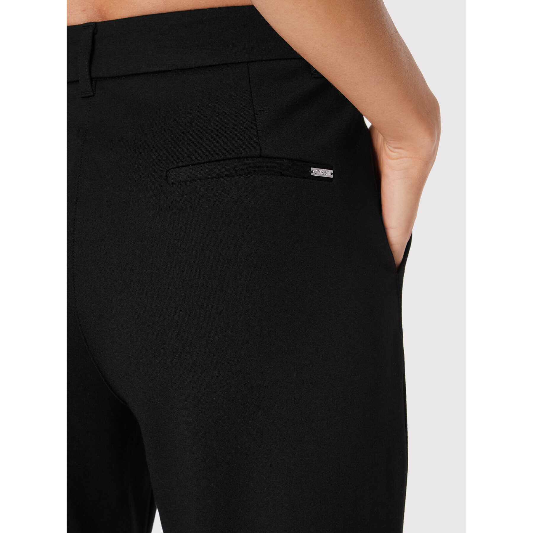 Guess Pantaloni din material Zoe W2YB01 K8RN0 Negru Regular Fit - Pled.ro