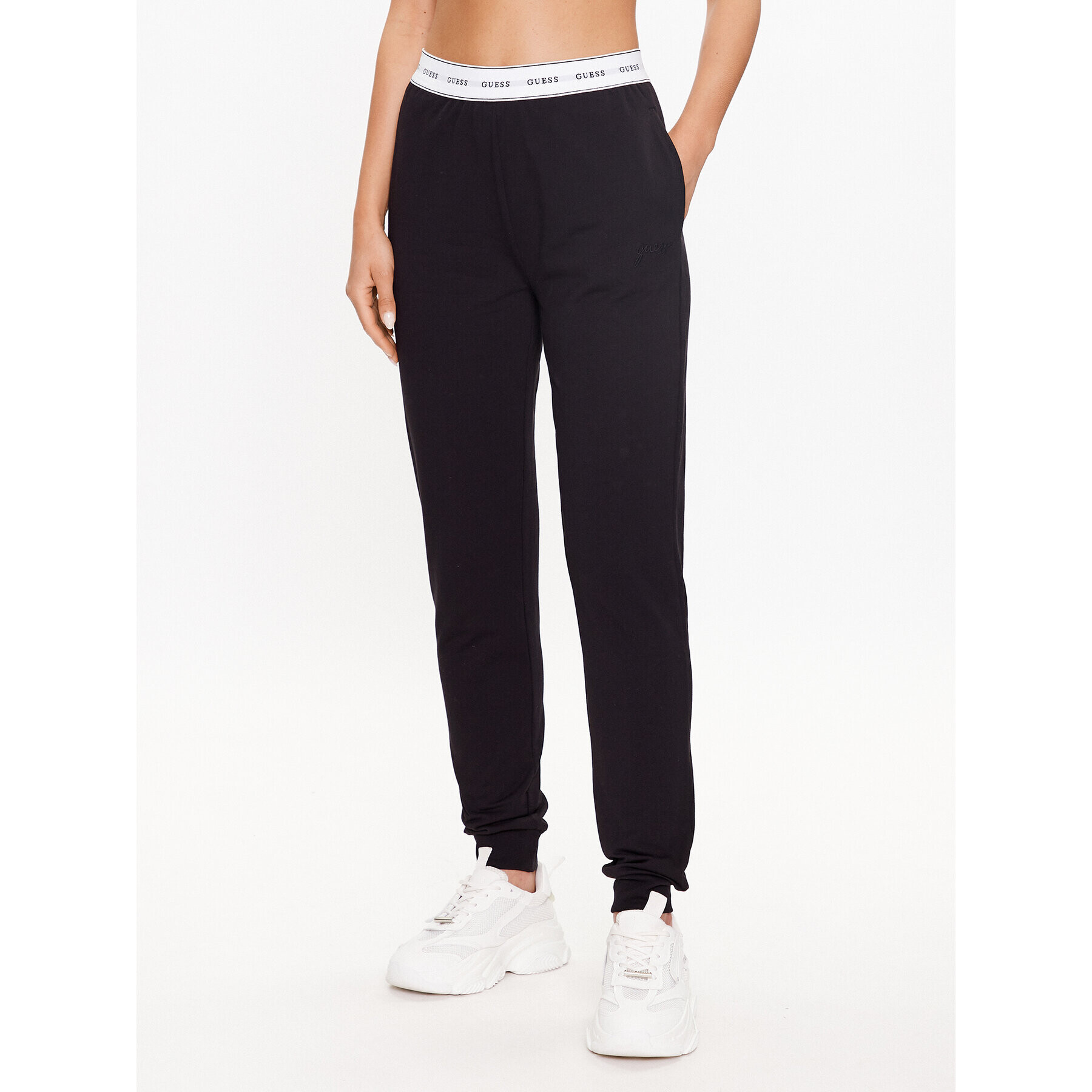 Guess Pantaloni pijama O3YB00 KBS91 Negru Regular Fit - Pled.ro