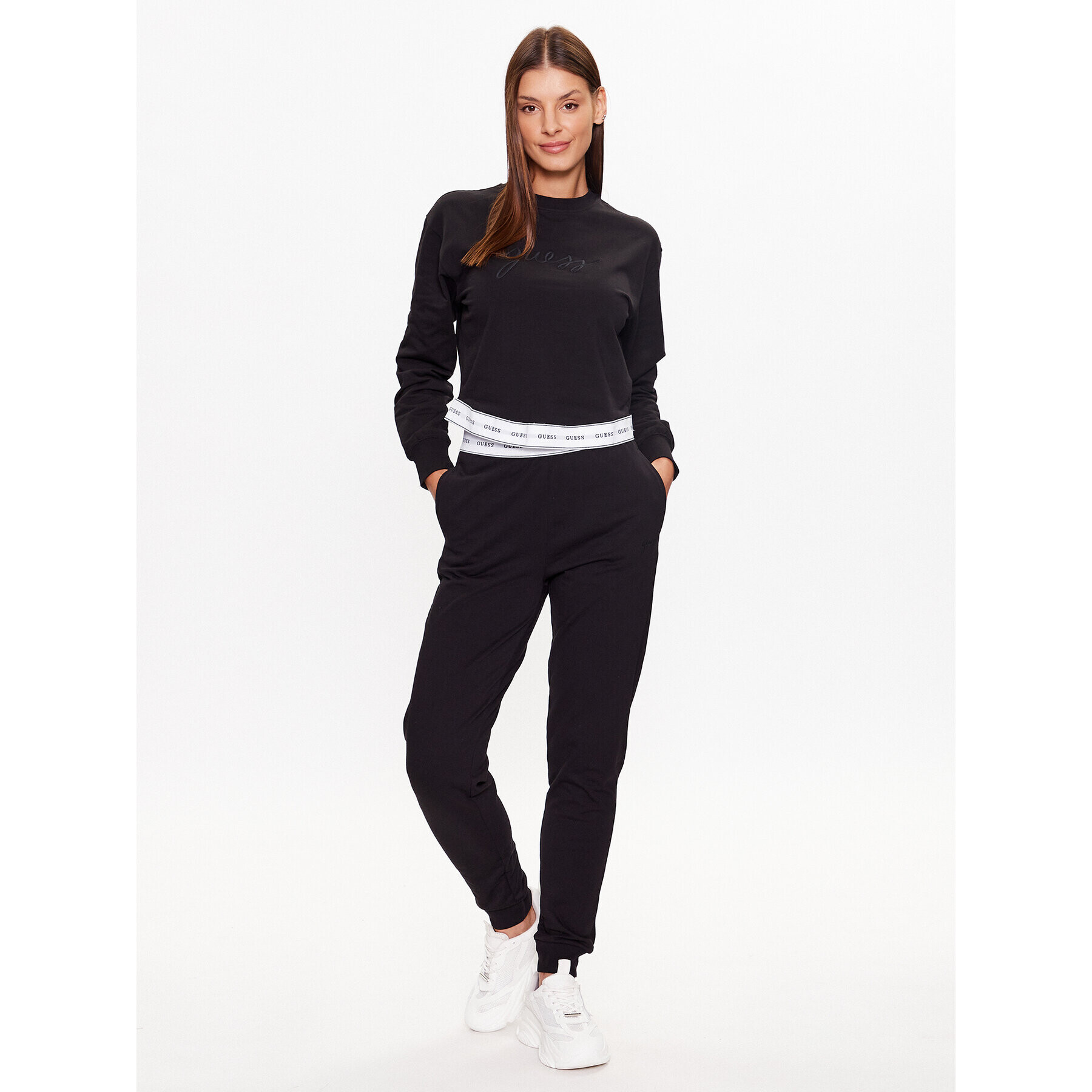 Guess Pantaloni pijama O3YB00 KBS91 Negru Regular Fit - Pled.ro