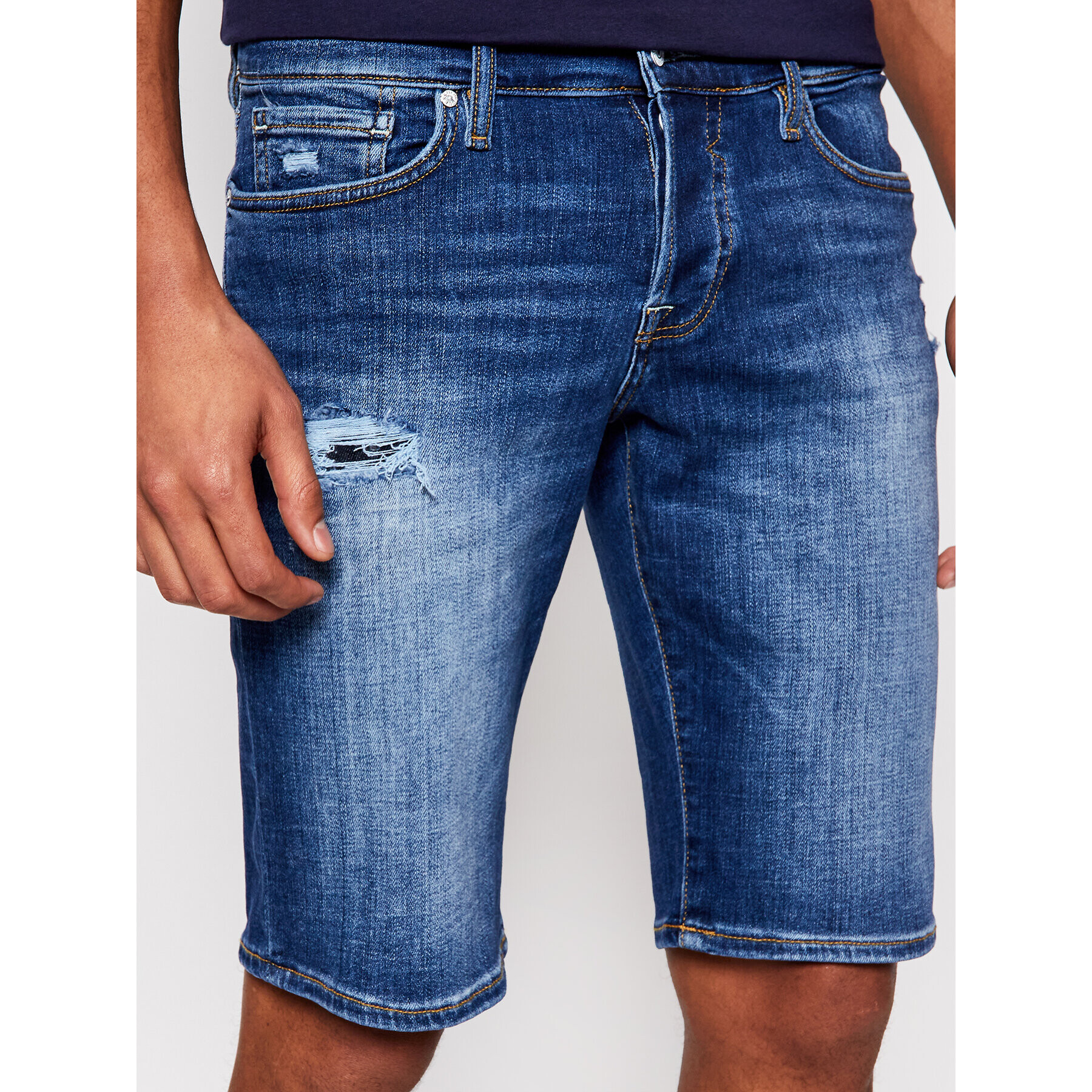 Guess Pantaloni scurți de blugi M1GD01 D4CH1 Albastru Regular Fit - Pled.ro