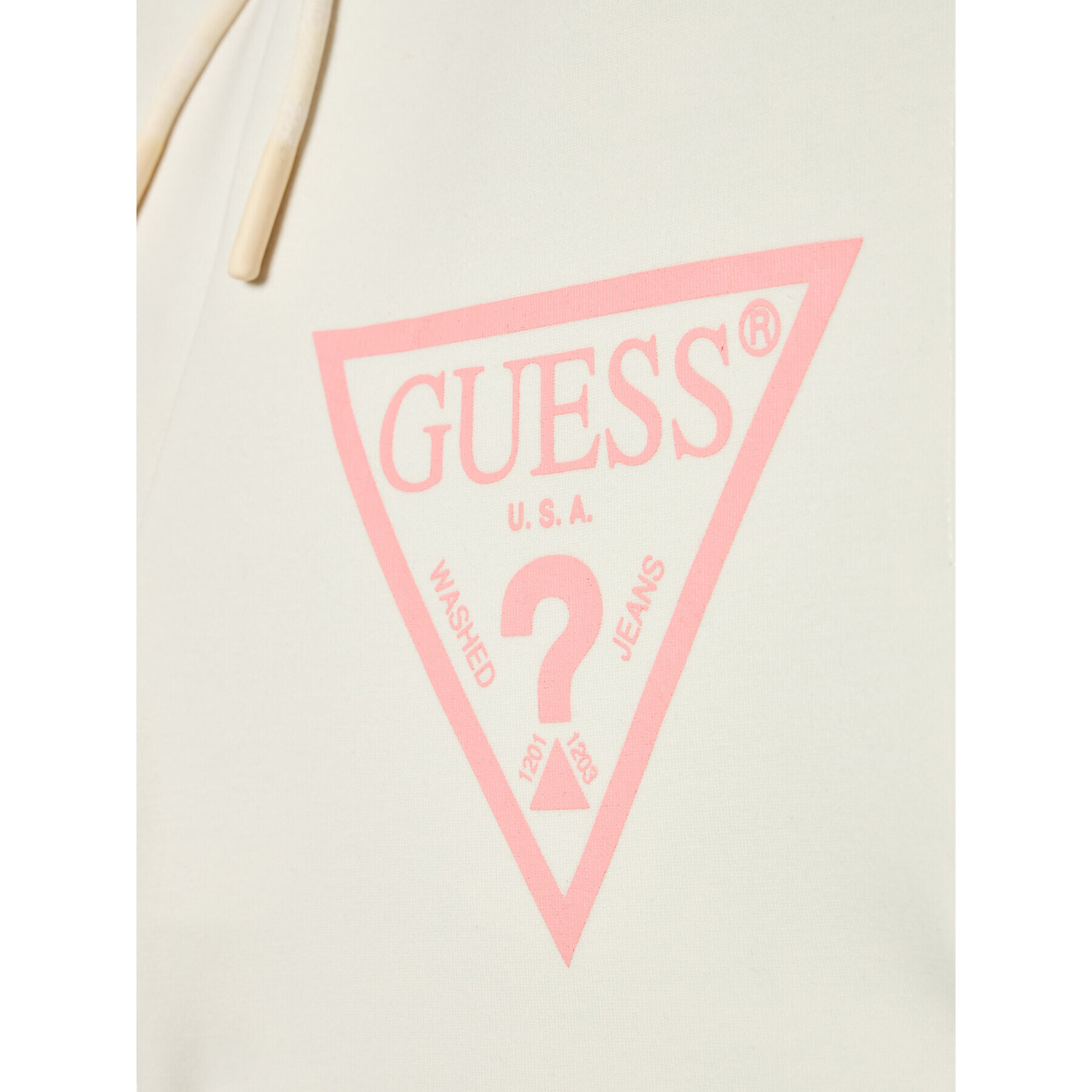 Guess Pantaloni scurți sport J2RD08 KAMN2 Alb Regular Fit - Pled.ro