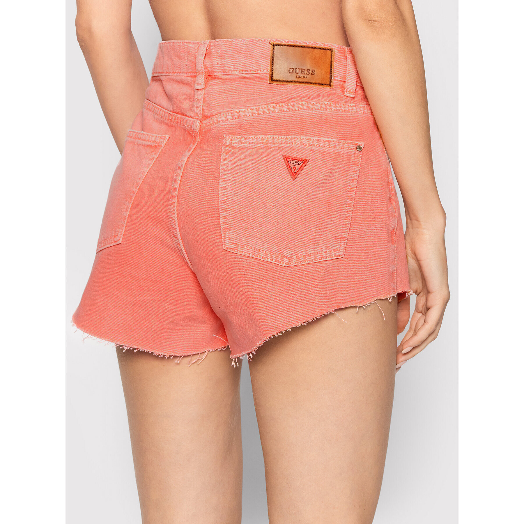 Guess Pantaloni scurți de blugi Manila W2GD00 D4MO1 Portocaliu Regular Fit - Pled.ro