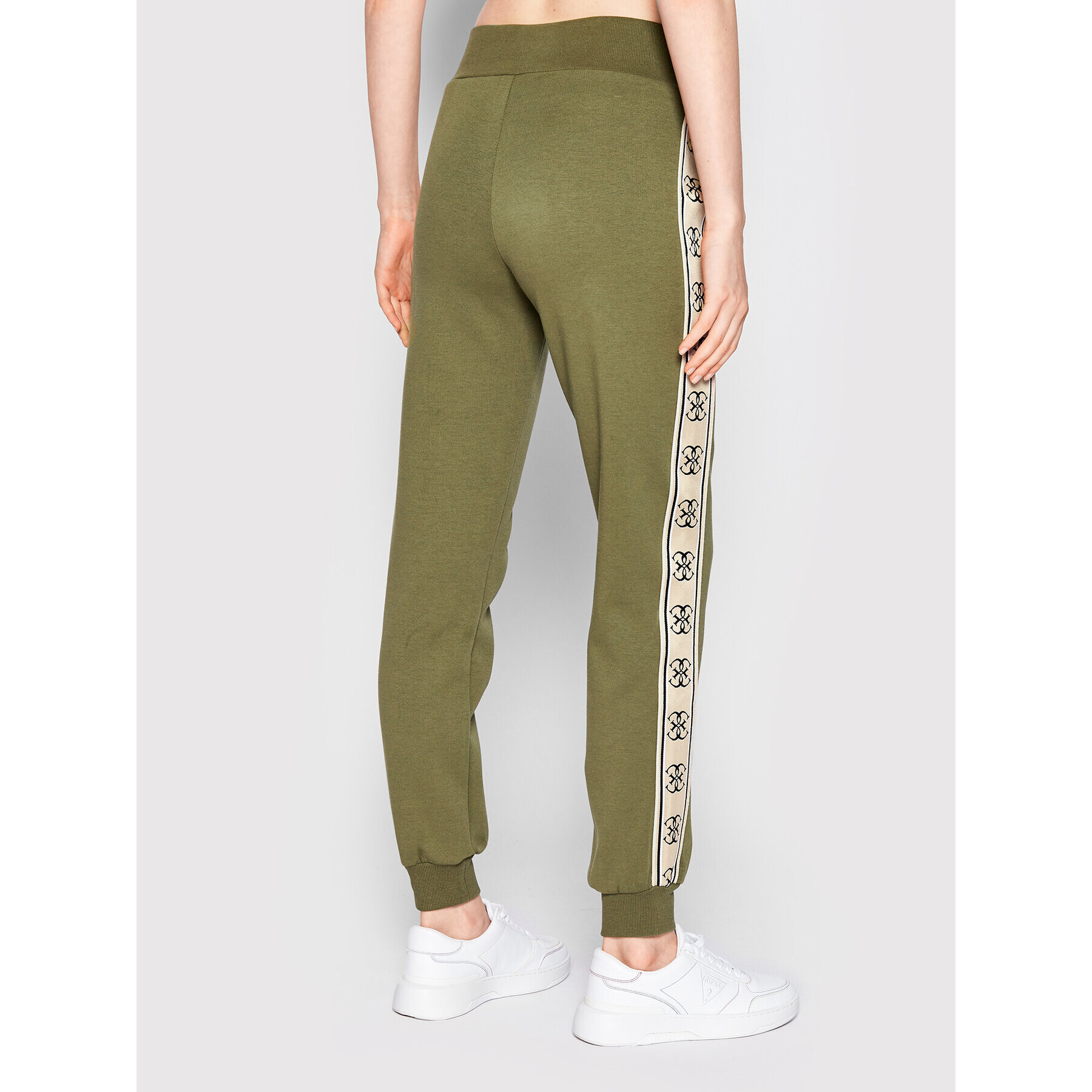 Guess Pantaloni trening 4G Logo Tape V2RB05 KA3P1 Verde Regular Fit - Pled.ro