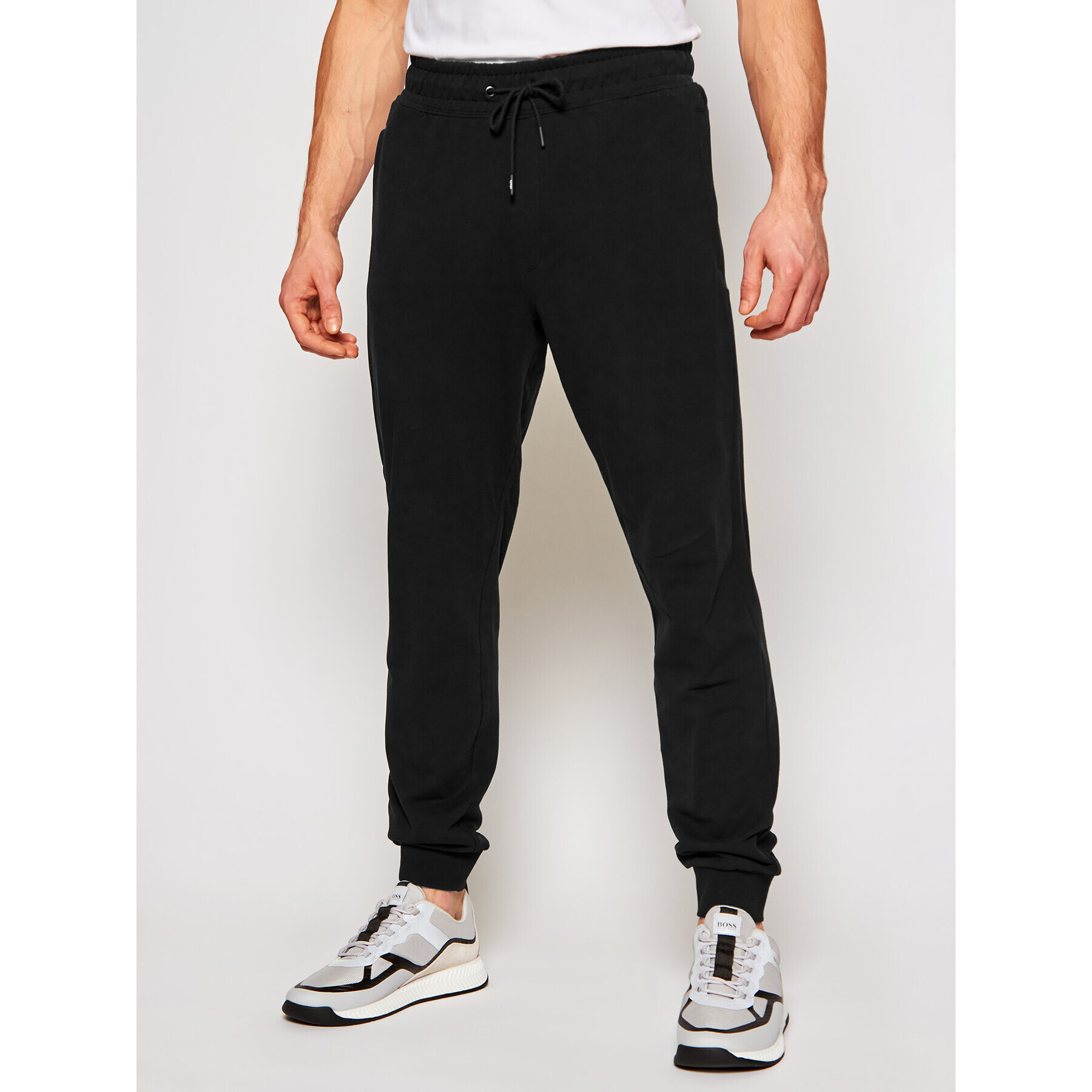 Guess Pantaloni trening Adam M1RB37 K6ZS1 Negru Slim Fit - Pled.ro